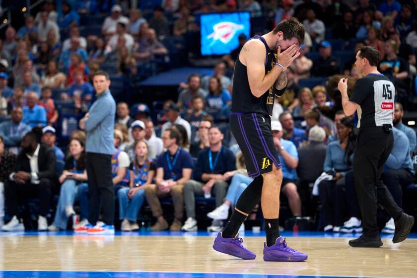 Luka Doncic's hamstring injury will test Lakers' depth on eve of NBA playoffs