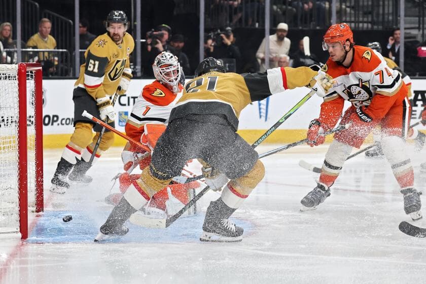 Ducks struggle on power play, are stymied by Carter Hart in Game 1 loss to Vegas