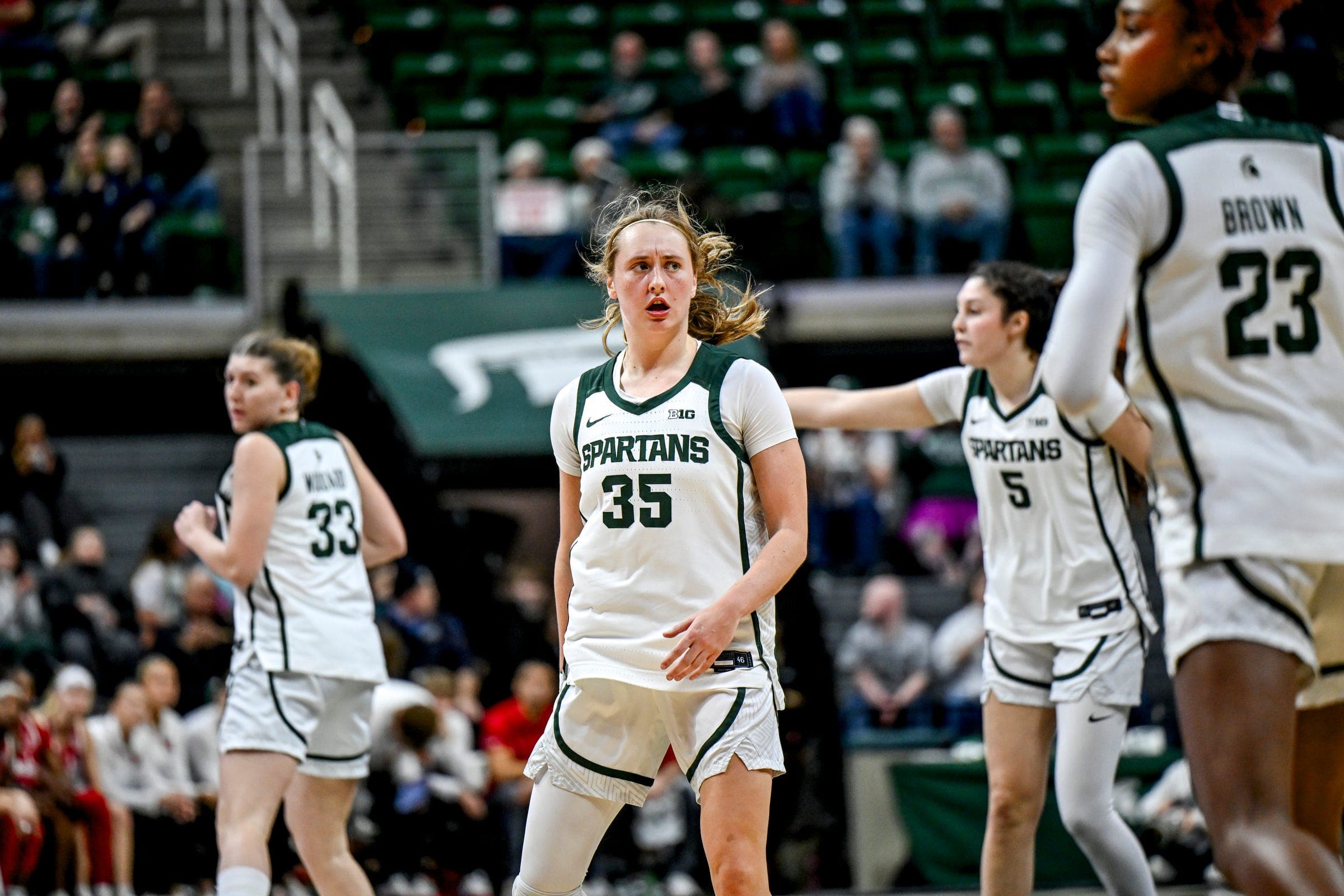 New Headline: "Big Red Boasts Strong Show as MSU Sees Victory Over Sooners in Elite Eight!