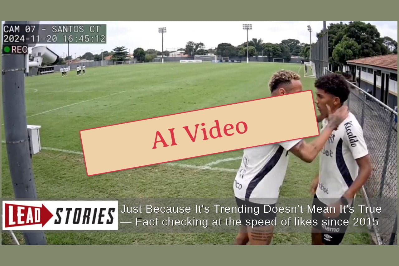 Fact Check: Video Does NOT Show Real Fight Between Santos Players Neymar And Robinho Júnior