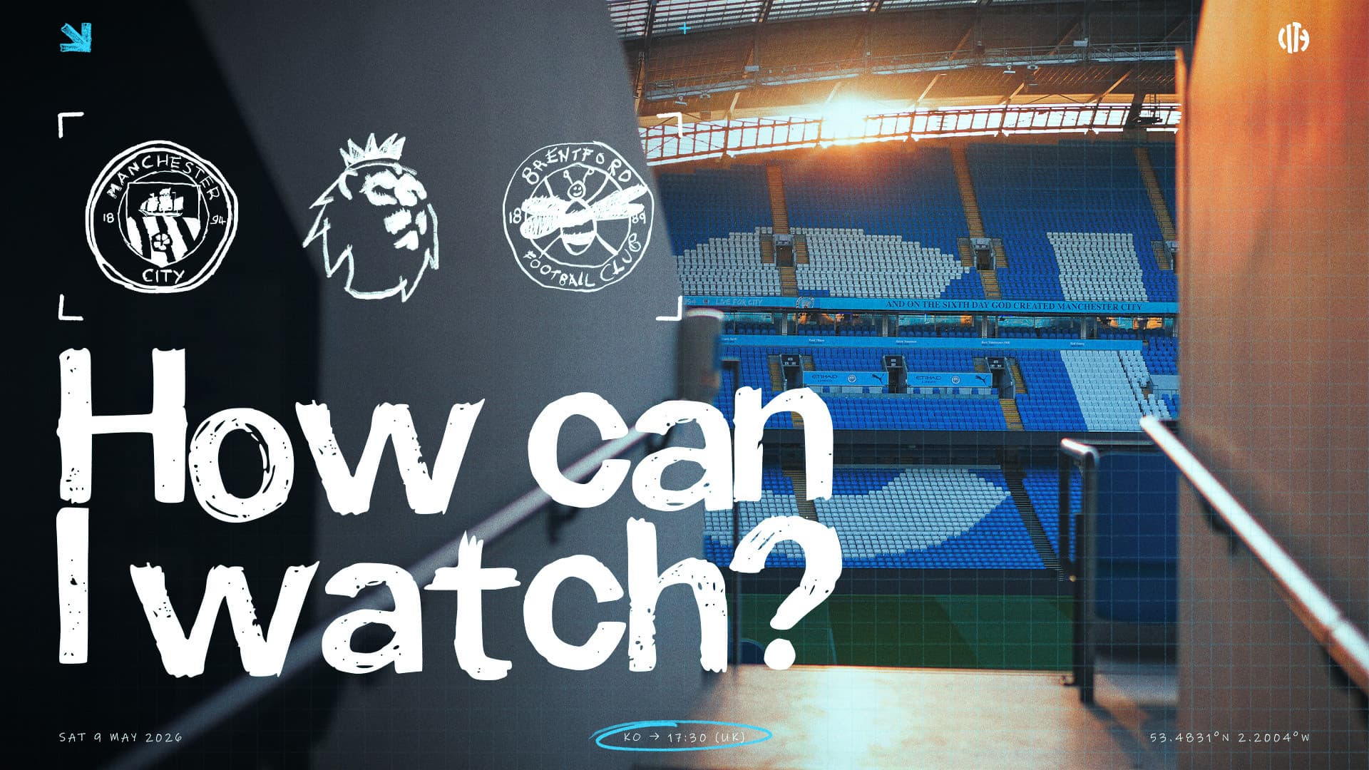 How can I watch City v Brentford on TV?