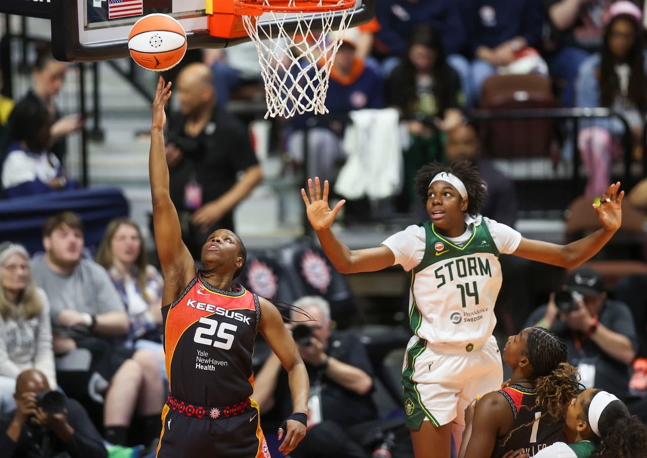 Storm spoil the Sun’s last home opener; Former MIT women’s coach wins first WNBA game