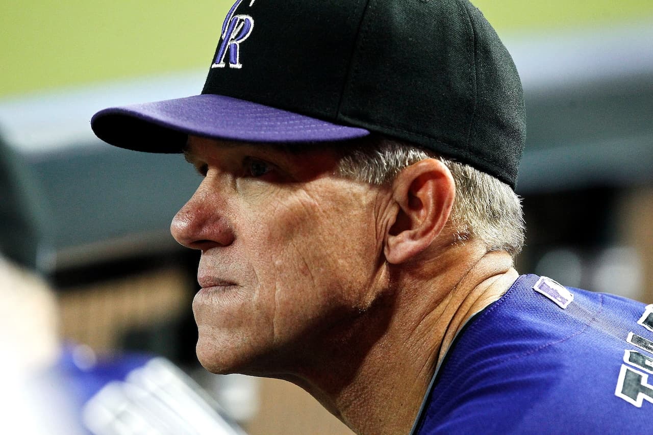 A father’s pride: former MLB manager Jim Tracy watches his son Chad manage (and win) his debut with the Red Sox