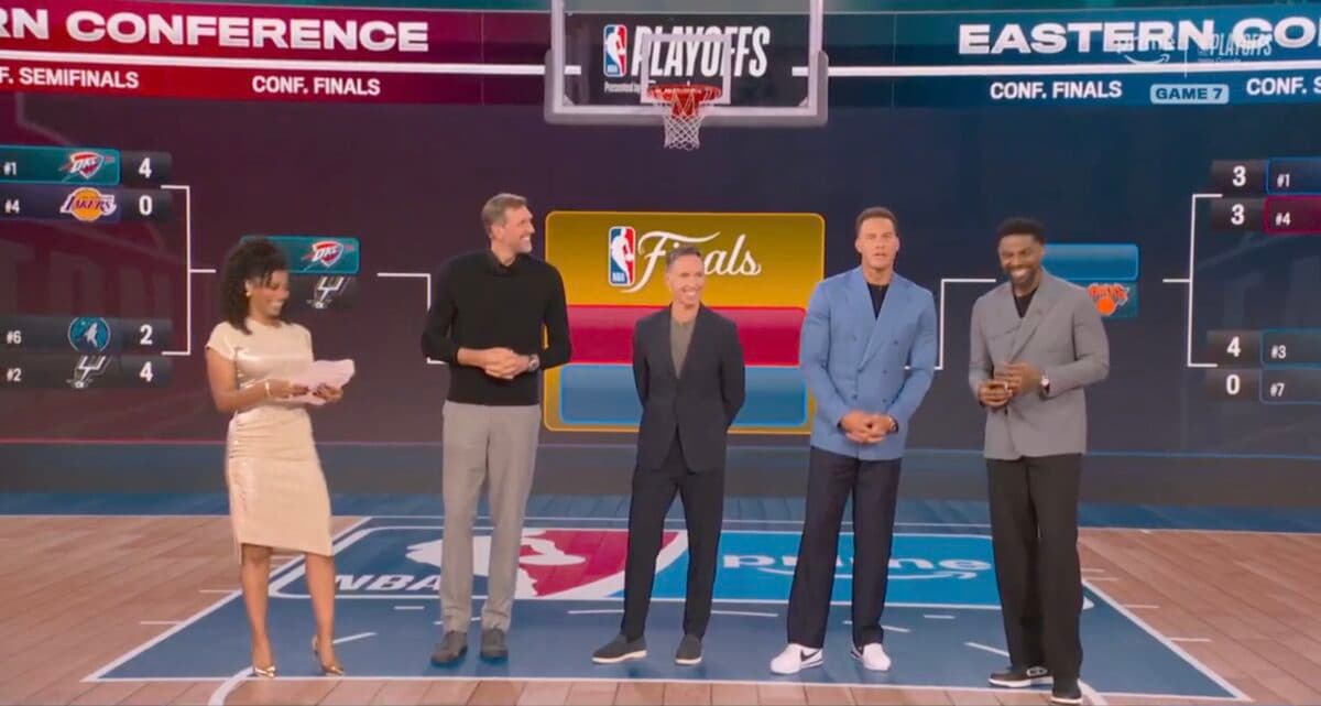 Amazon’s NBA Studio Hosts Fume at ESPN ‘Nerd’ Reporter for Scooping Their Big Exclusive: ‘What Are We Doing, Man?’