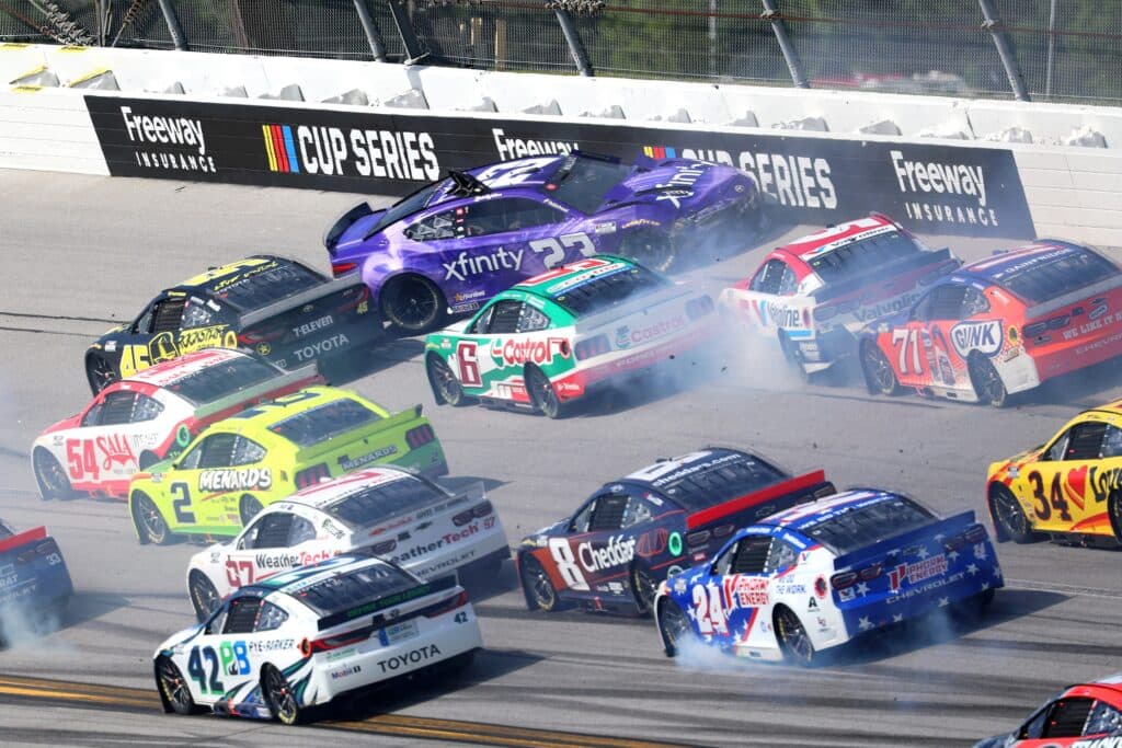 Massive NASCAR Crash Takes Out Majority of the Field at Talladega, Visibility Drops to Near Zero