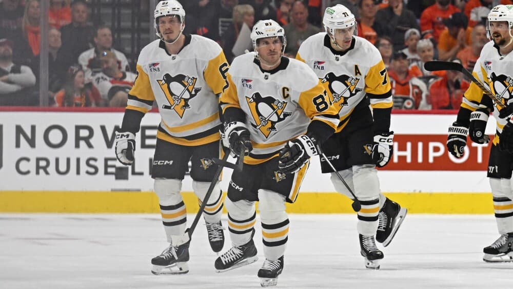 Sidney Crosby, Penguins aim to extend season again vs. Flyers. Mammoth look for 3-1 lead on Golden Knights