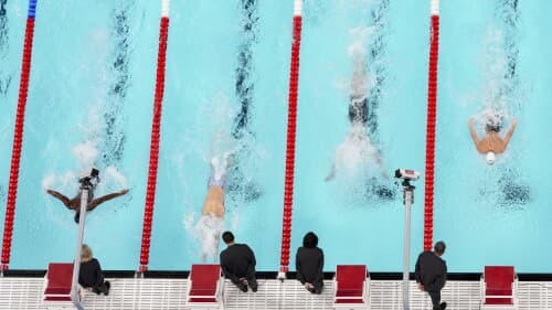 Van Mathias breaks American record in 50m breaststroke in swimming comeback
