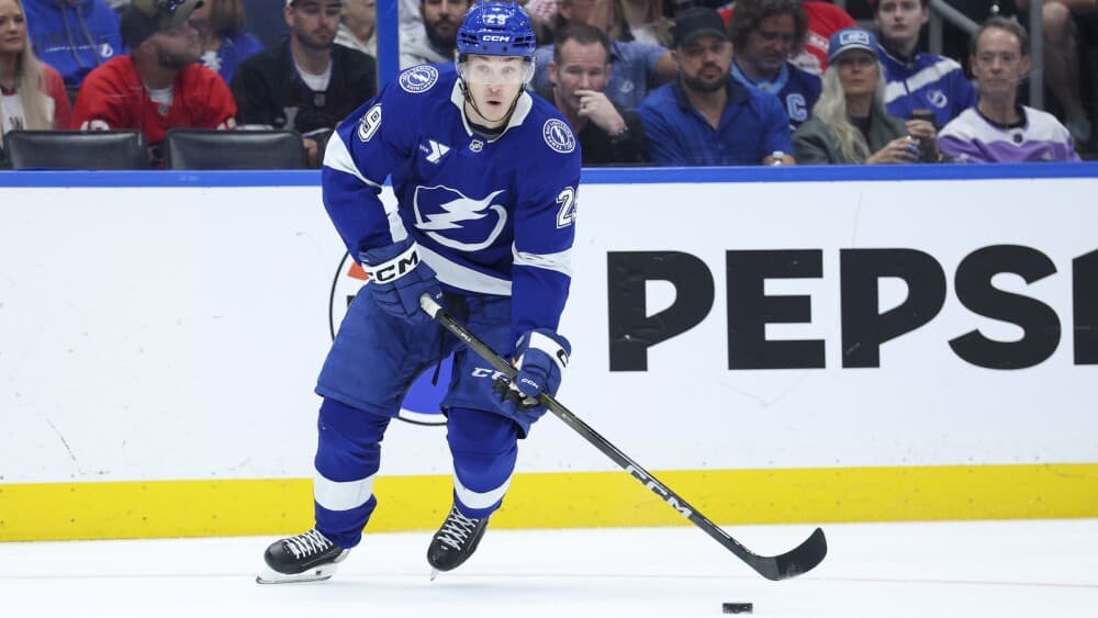 NHL investigating after Lightning forward Pontus Holmberg hurt arm crashing into unlatched penalty box door