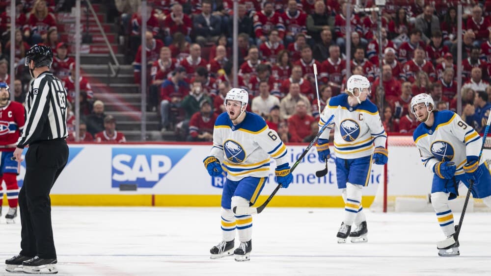 Benson breaks tie on birthday, Sabres beat Canadiens 3-2 in Game 4 to even series