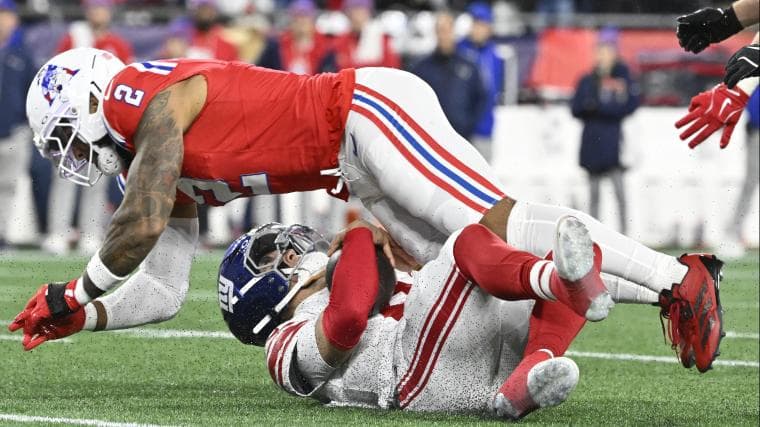 Giants OL Takes Shots At Patriots Amid Jaxson Dart Controversy
