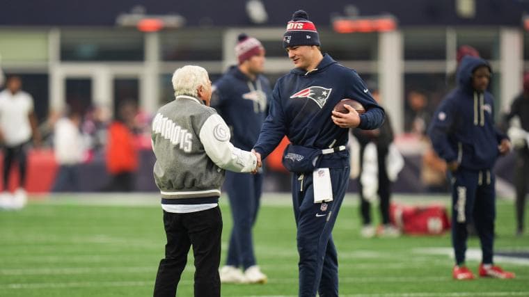 Patriots' Robert Kraft Discusses Extensions For Drake Maye, Christian Gonzalez