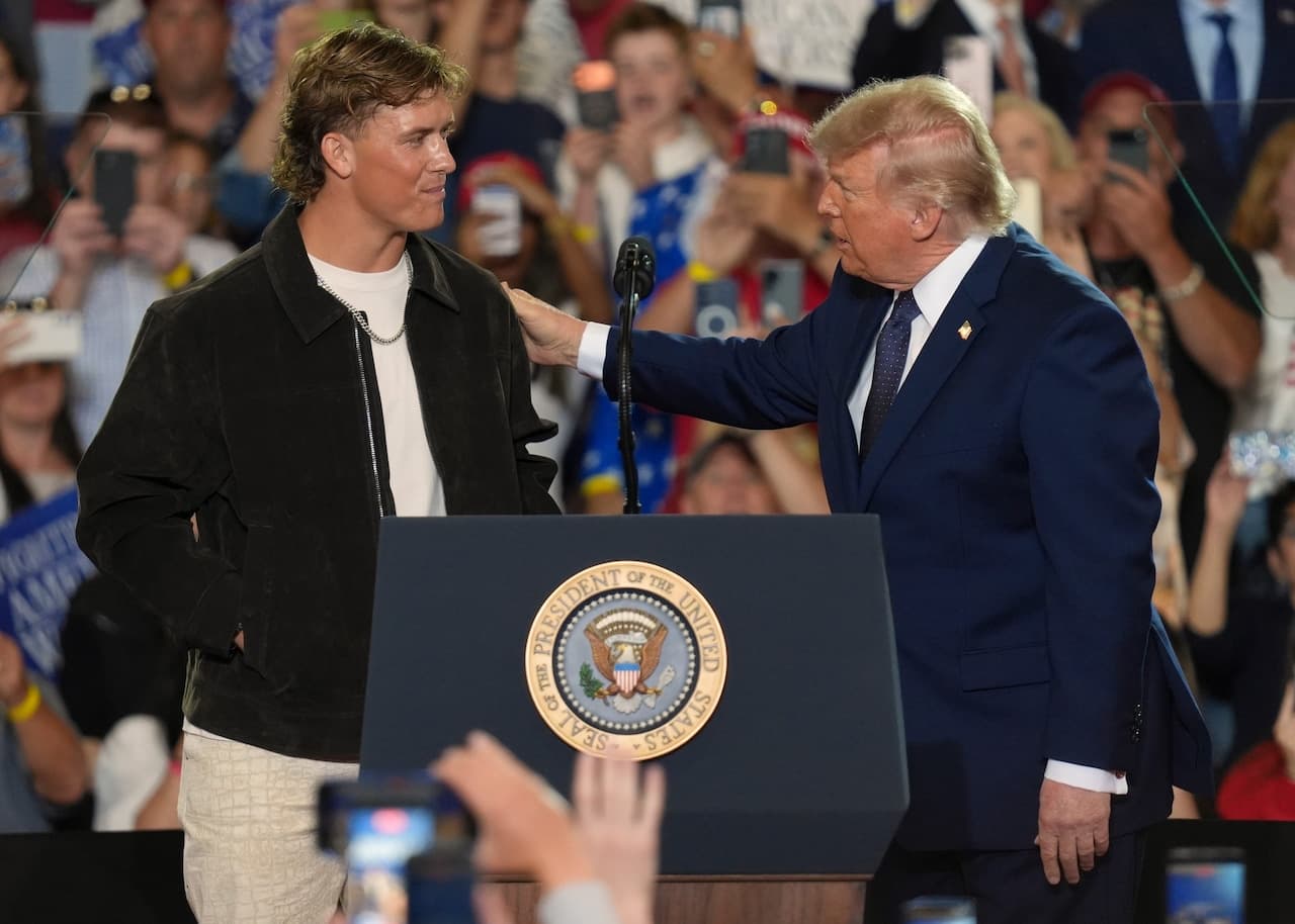 Giants QB Jaxson Dart just showed up at Trump’s rally, and it got uncomfortable fast