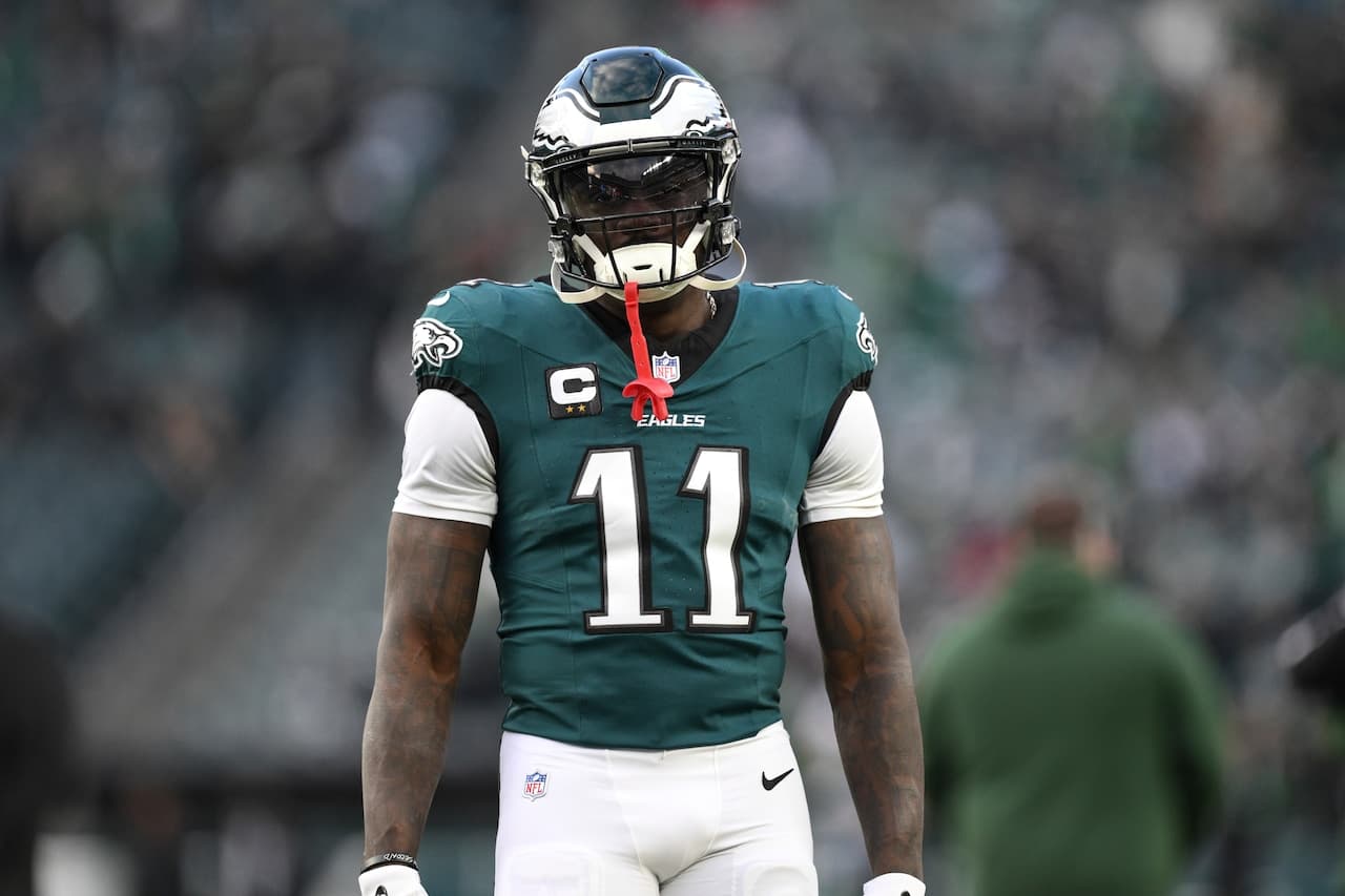 A.J. Brown isn’t going anywhere this week. But his days as an Eagle are numbered