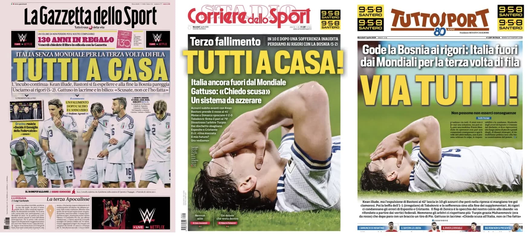 📸 Italy, historic humiliation! 📰 Front pages 🫣 Abroad: Disaster