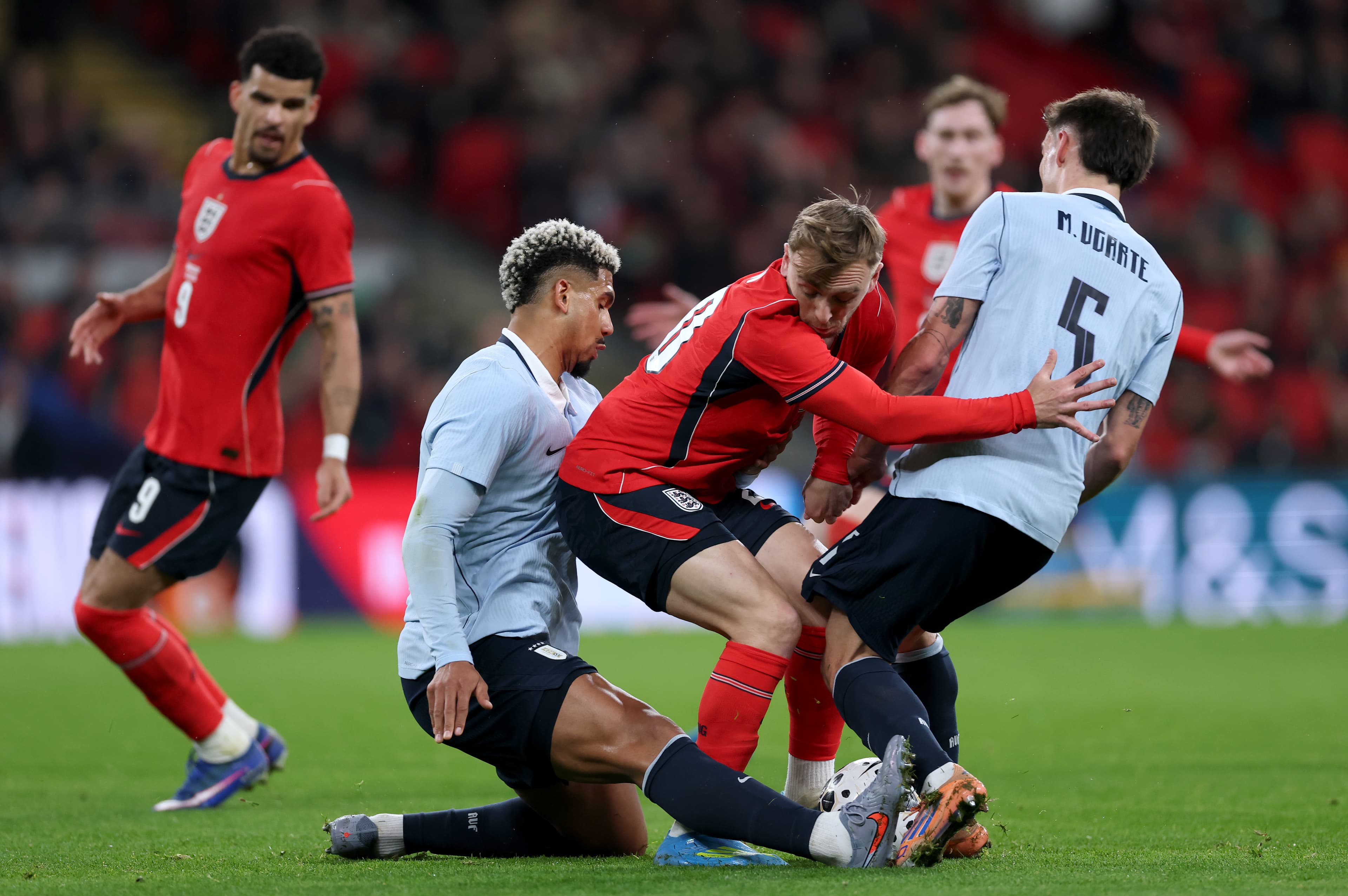 📸 German ref in a brain fade?! International booked twice yellow