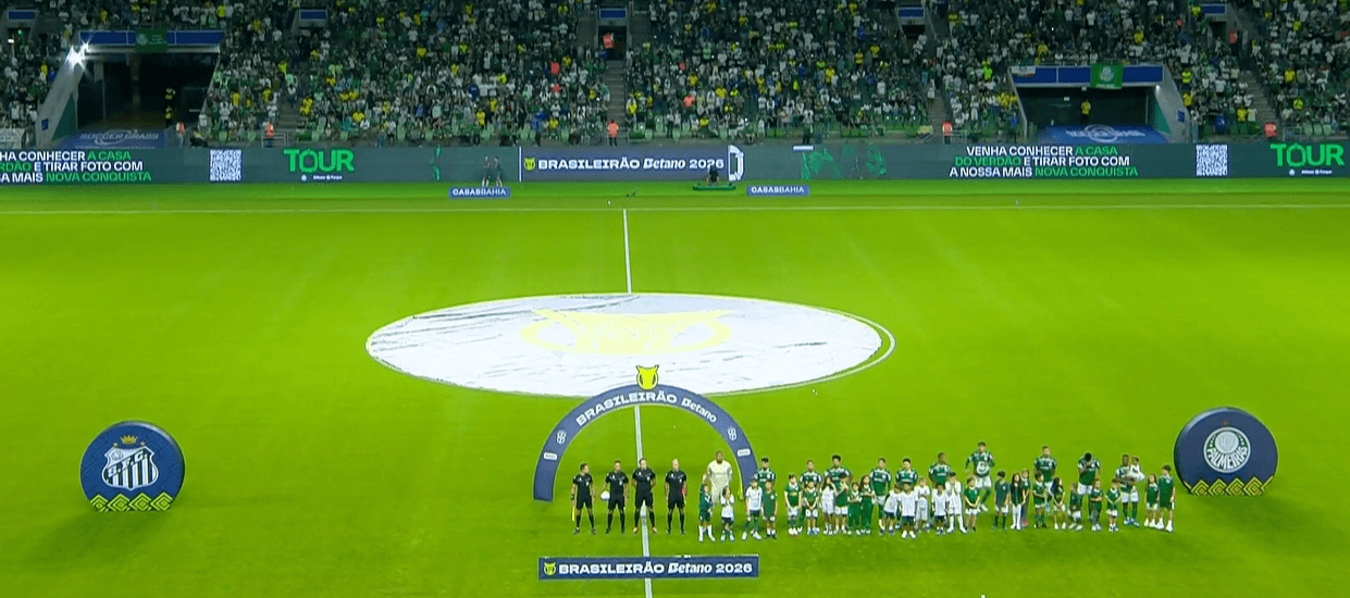 🎥 What?! Anthem plays with only one team on the pitch for Brasileirão match