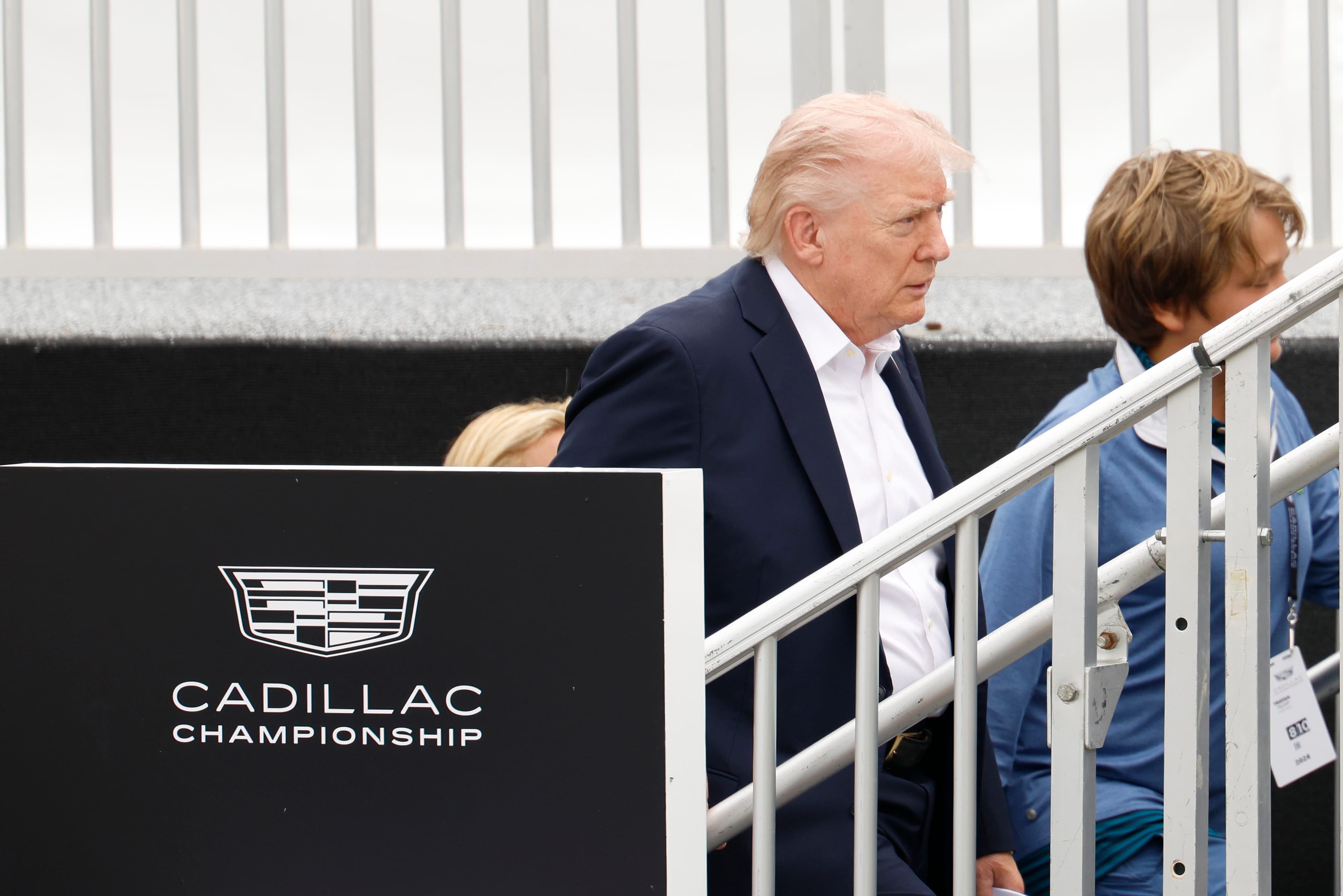 Donald Trump, Kai Trump watch Cadillac Championship at Doral
