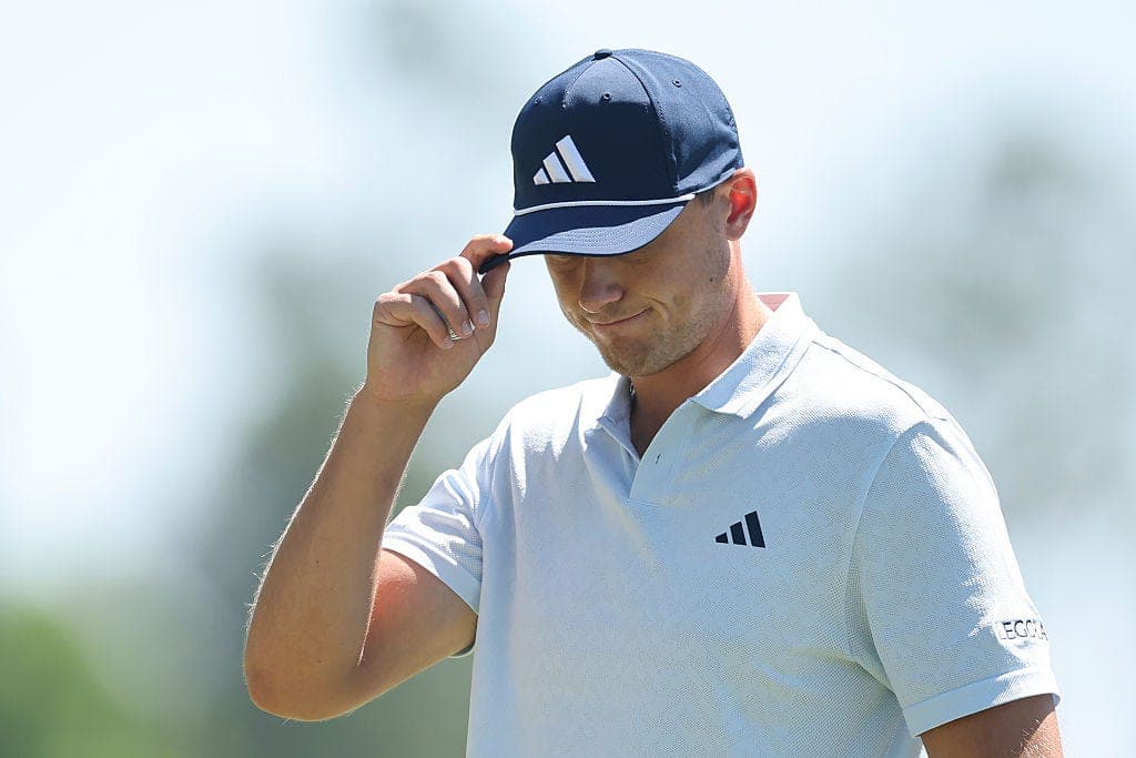 Ludvig Åberg rallies from two double-bogeys to salvage his Masters round