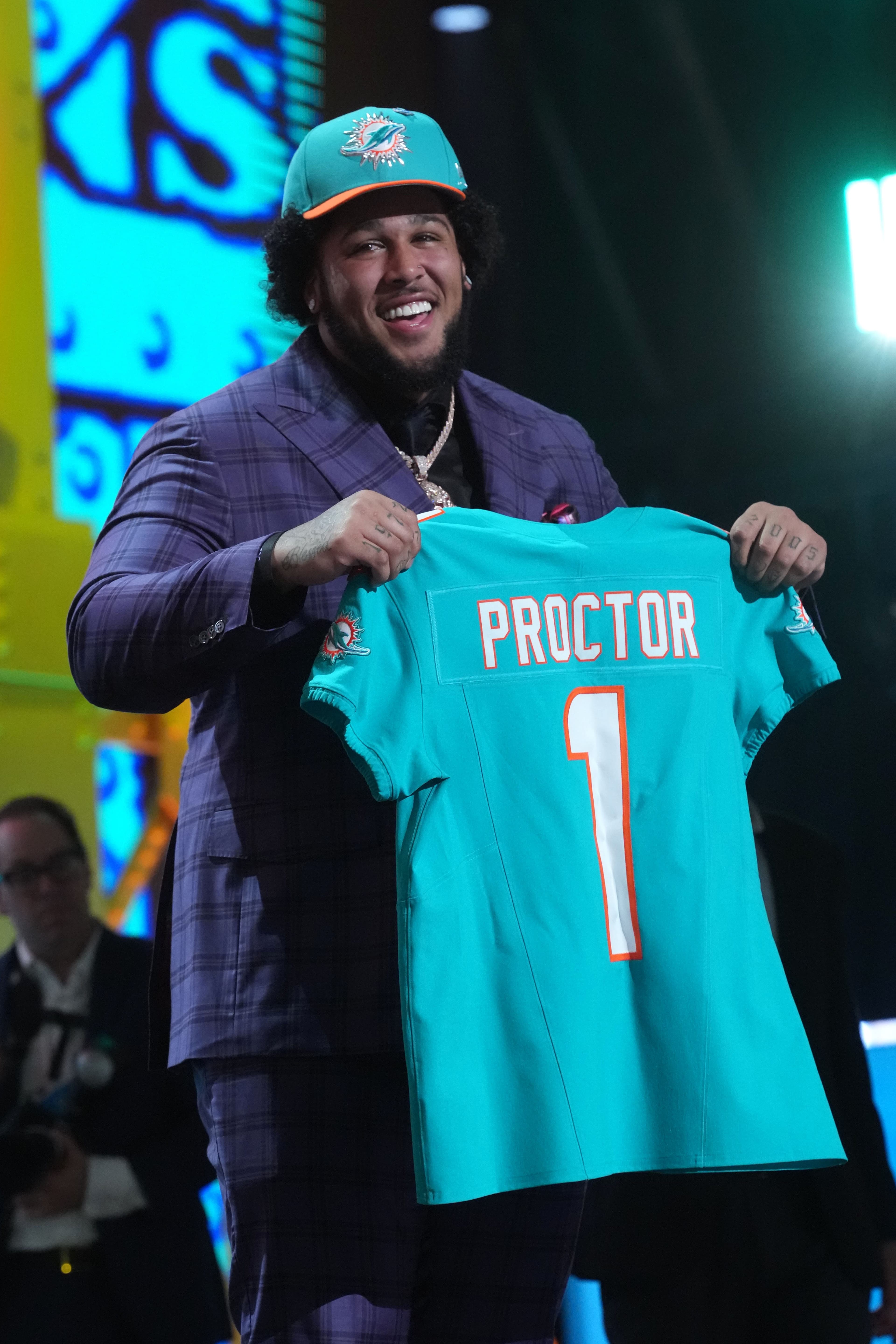 Dolphins' Kadyn Proctor has a 300-bottle cologne obsession