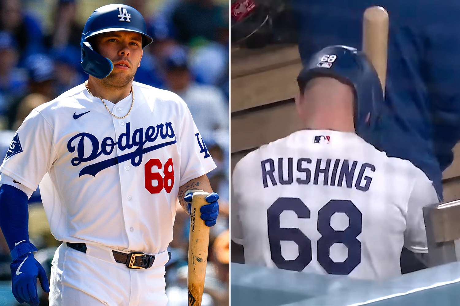 Dodgers Catcher Dalton Rushing Repeatedly Smashes His Head with Baseball Bat During Brutal Game