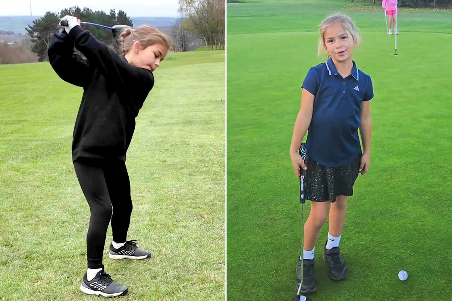 8-Year-Old Girl Hated Attending Sister's Boring Golf Lessons. When She Took Her First Swing, Her Parents' Jaws Dropped (Exclusive)