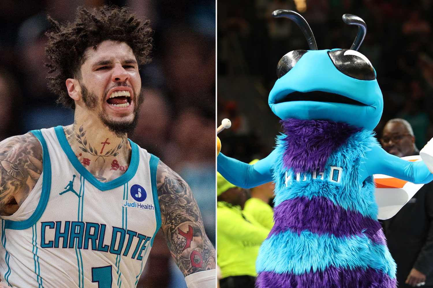 LaMelo Bell Punches Hornets Mascot in Wild Postgame Scene After Trip Leads to Bam Adebayo Injury