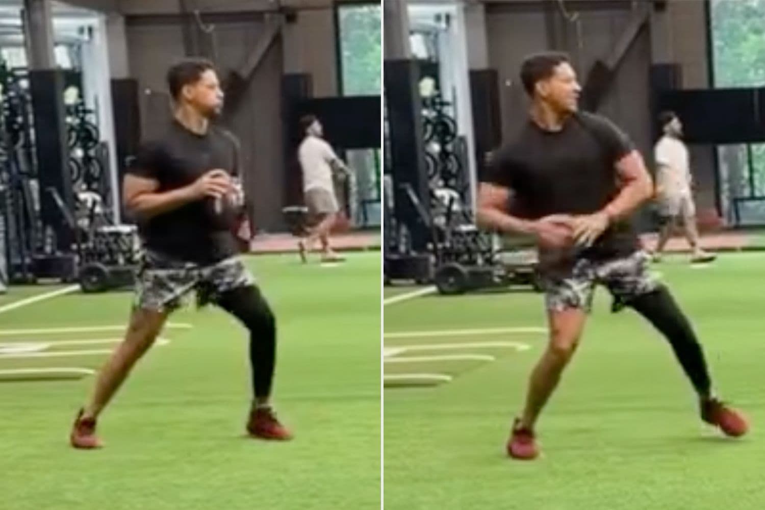 Patrick Mahomes Seen Practicing in a Leg Brace for the First Time Since His Season-Ending Injury