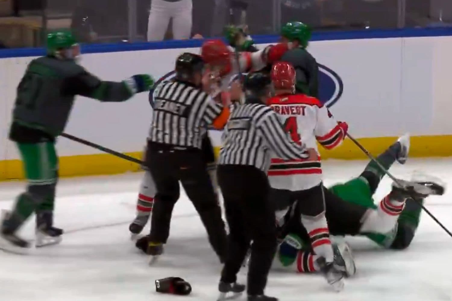 Police and Firefighters Break into Massive Brawl During Charity Hockey Game