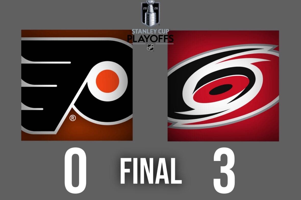 Flyers Get Outplayed By Hurricanes, Blanked in Round 2 Opener