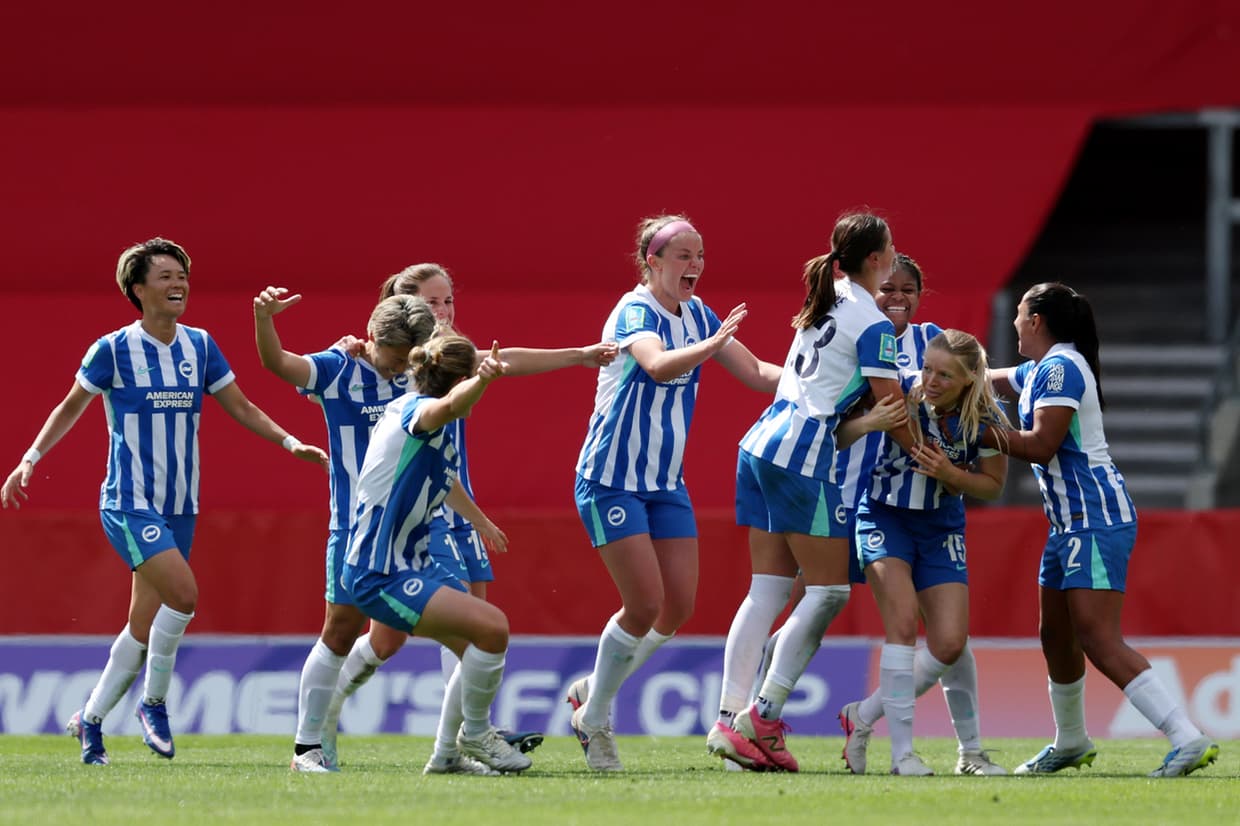 Brighton come from two goals down to book FA Cup final spot