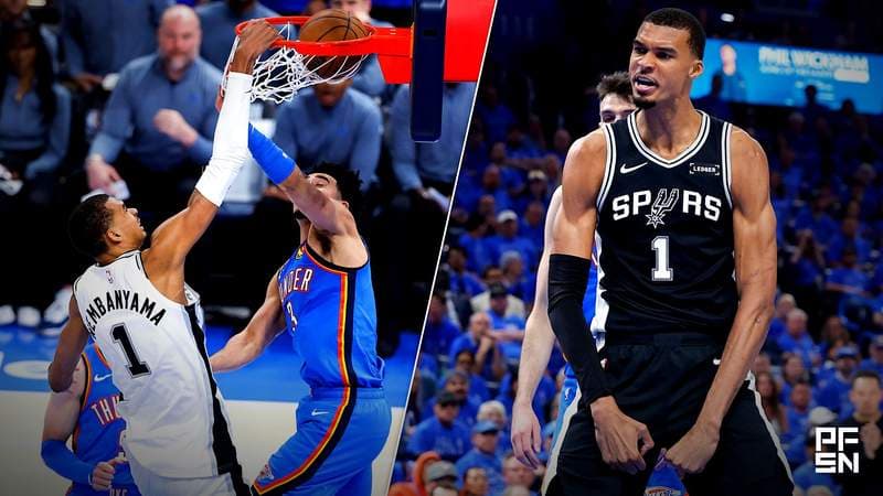 ’HOW DO YOU STOP THIS?’ — NBA World Reacts to Victor Wembanyama’s ’UNREAL’ Putback Dunk in Spurs-Thunder Game 2