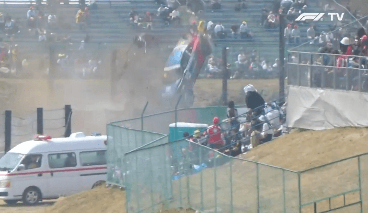 Porsche Clears the Catch Fence in Insane Carrera Cup Crash Ahead of Japanese Grand Prix