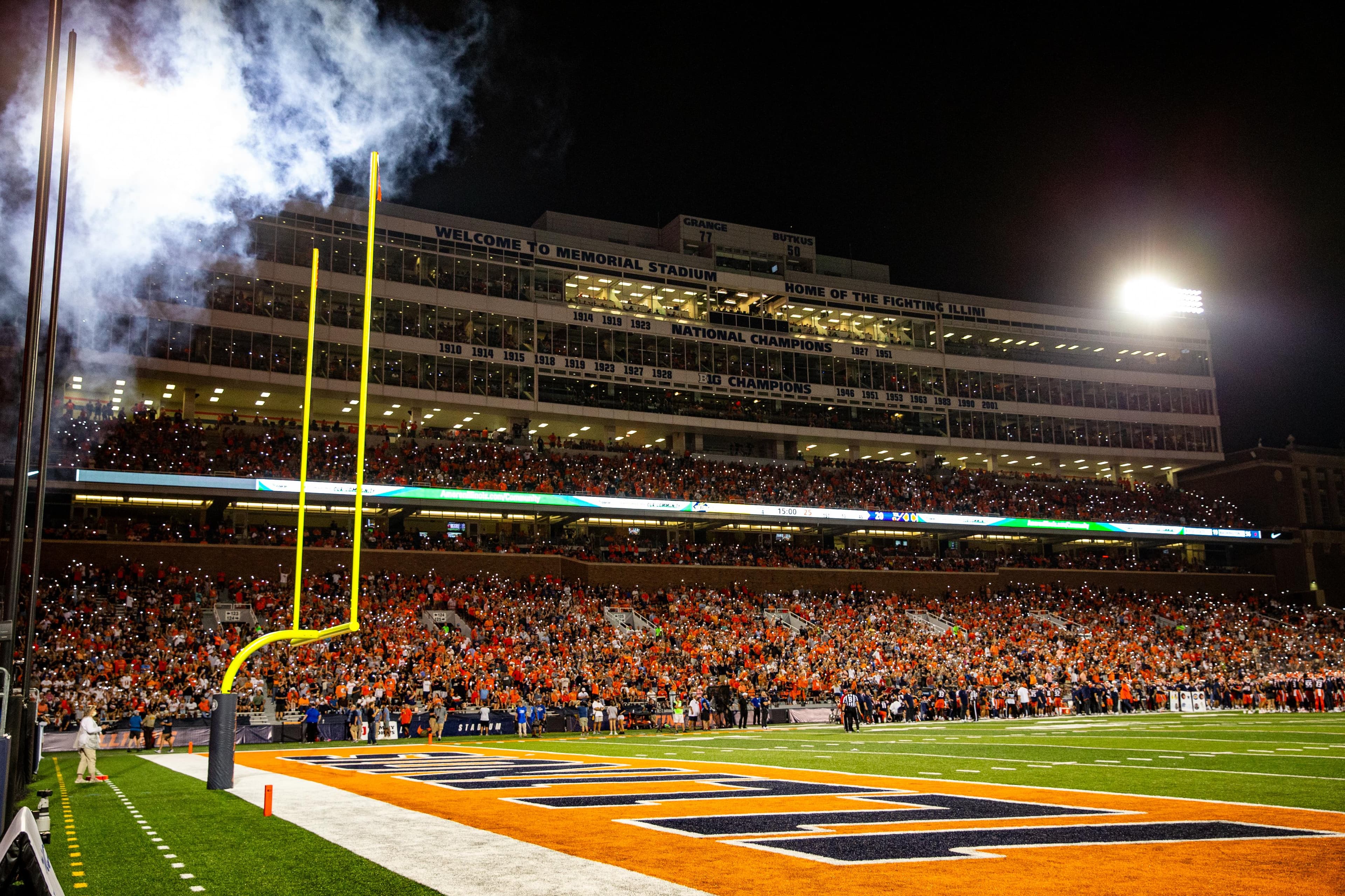 Two Illinois football games moved to Friday nights