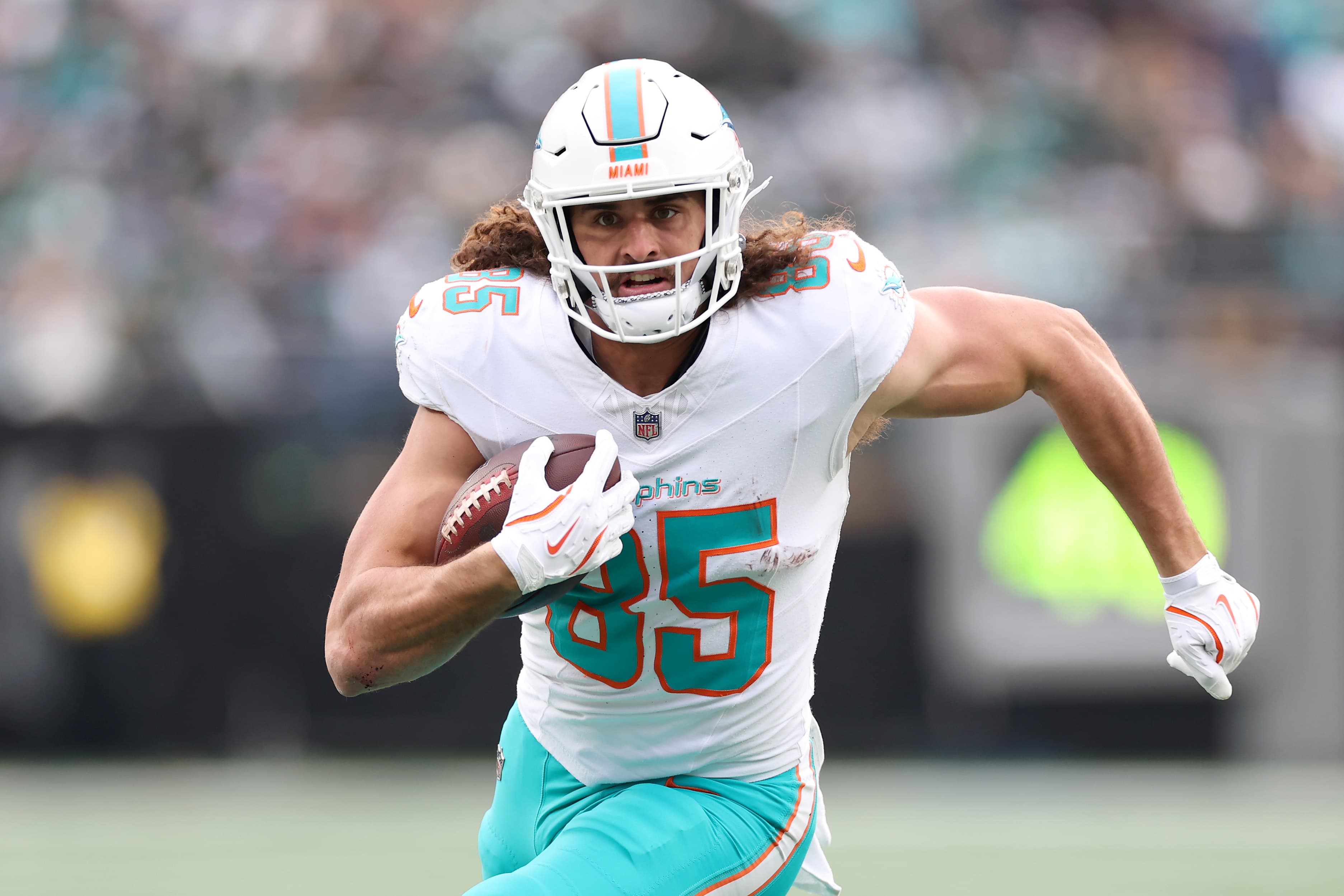 Dolphins’ GM Jon-Eric Sullivan excited to watch Greg Dulcich develop in 2026