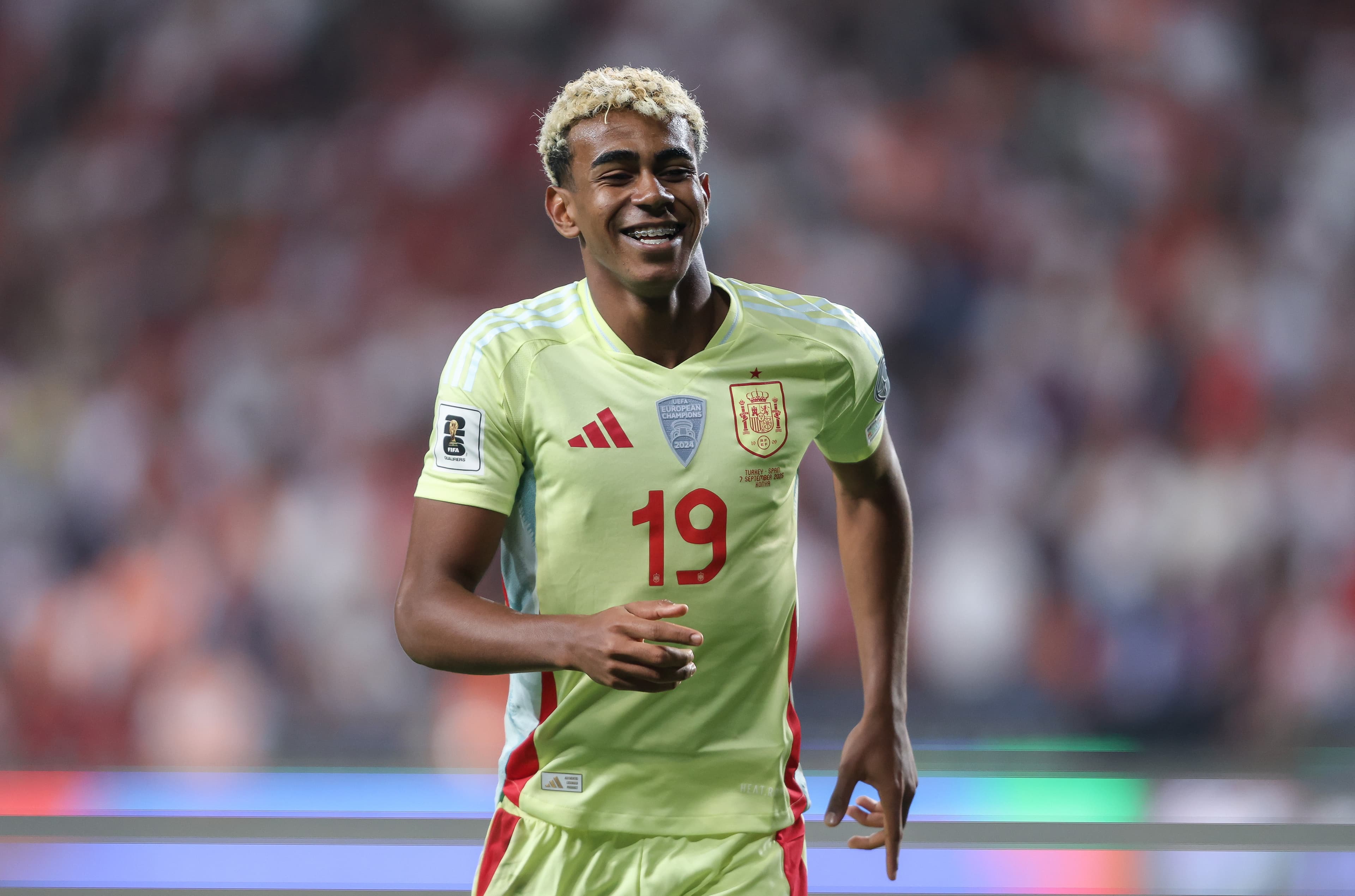 Barcelona star Lamine Yamal shows off Spain’s new second kit for World Cup 2026