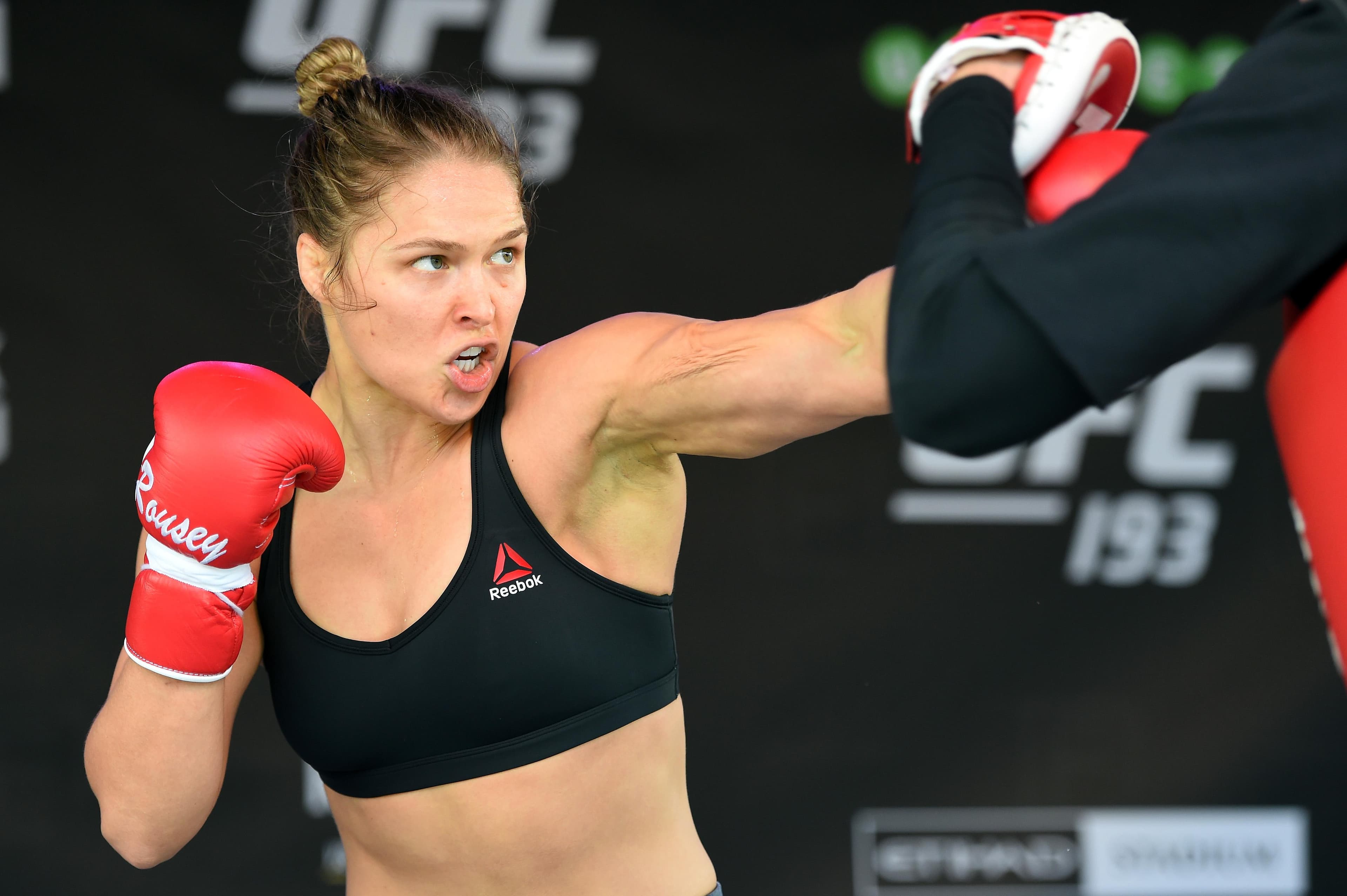 Live: Watch Rousey vs. Carano open workouts video with Ngannou, Diaz, Perry, and more!