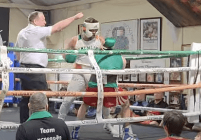 Video: Conor McGregor scores pair of standing 8 counts in surprise exhibition boxing match
