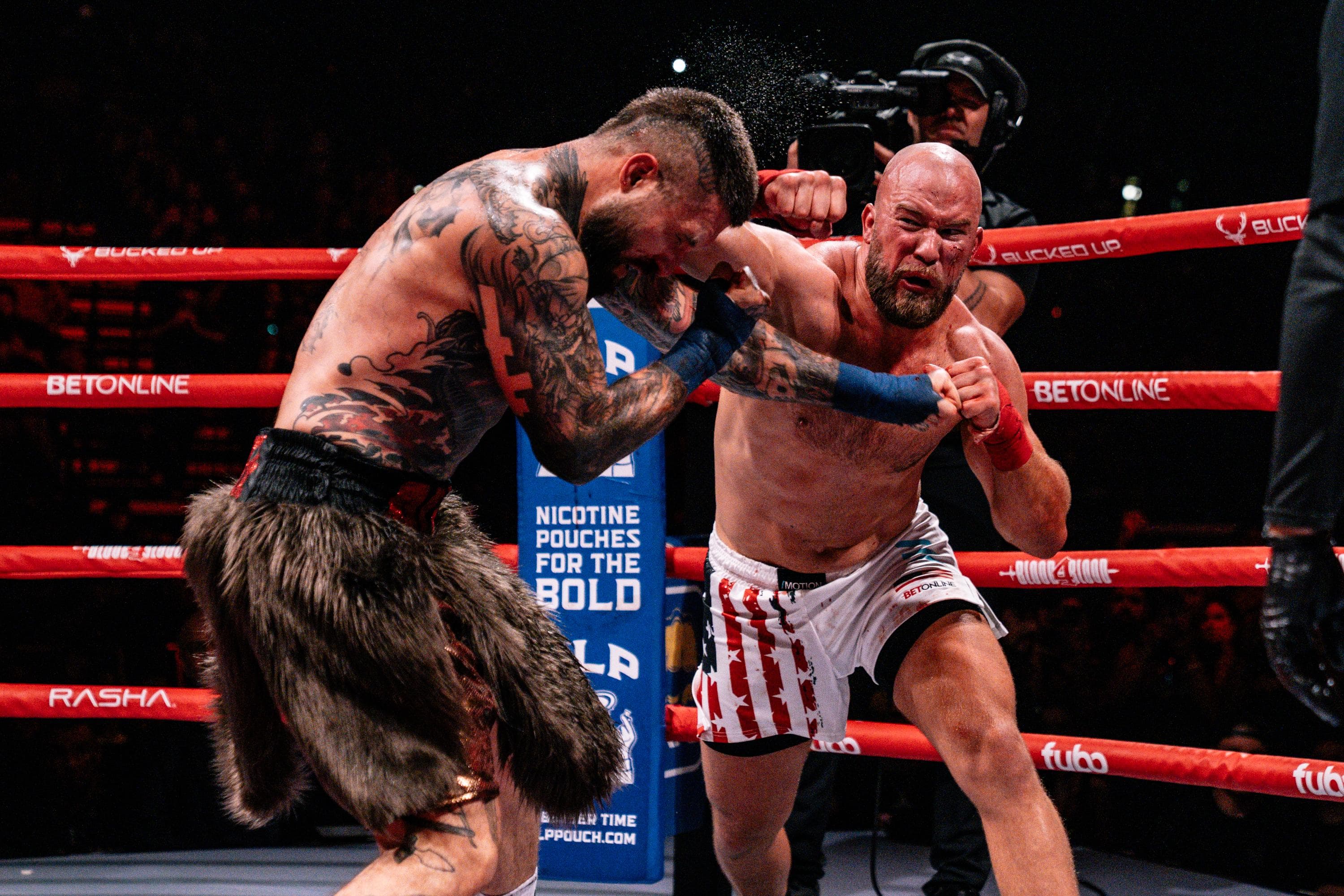 Video: Alex Terrible suffers multiple knockdowns before being stopped by Cameron Delano in Blood4Blood main event