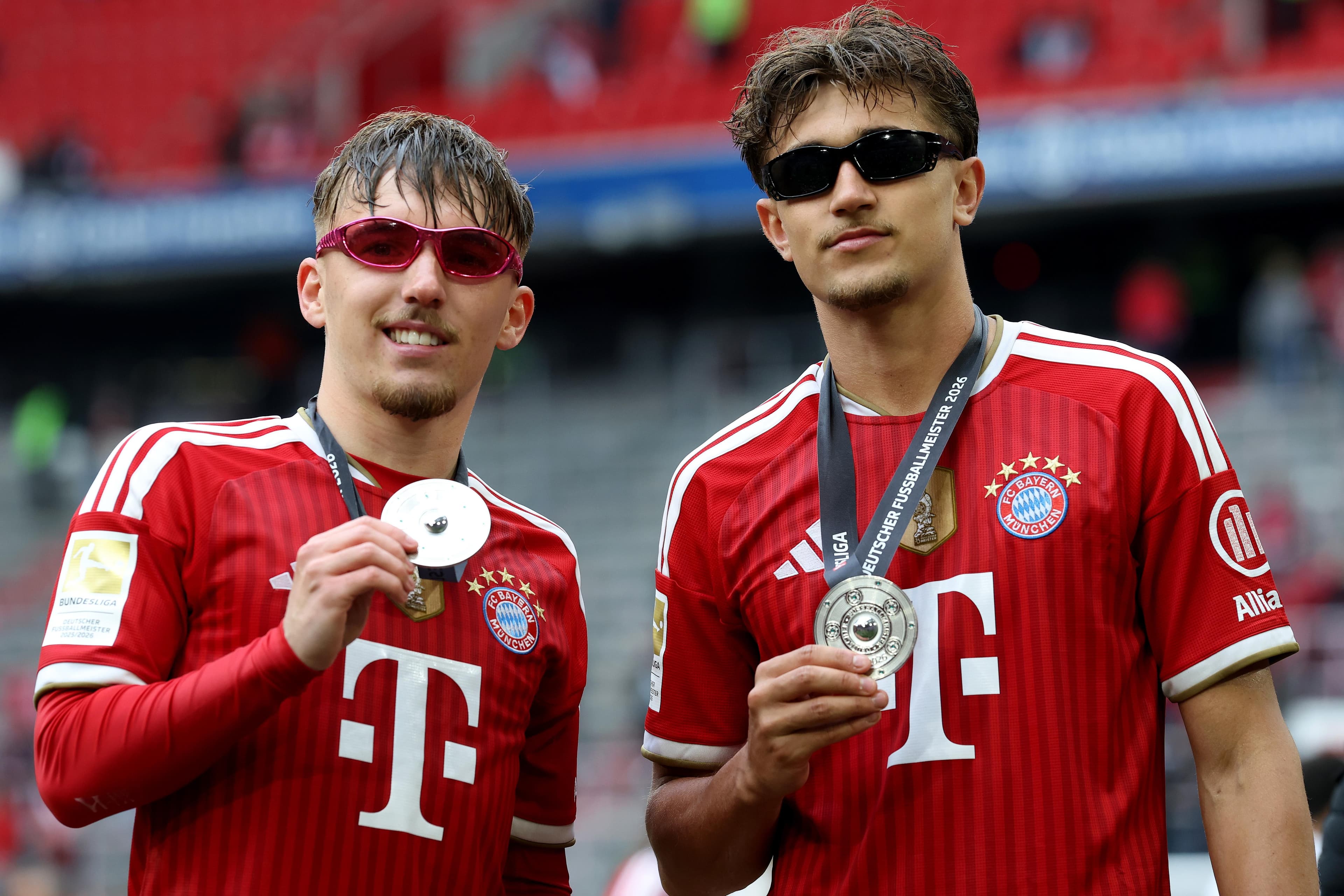 Bayern Munich’s Lennart Karl, Tom Bischof love the taste of Bundesliga glory