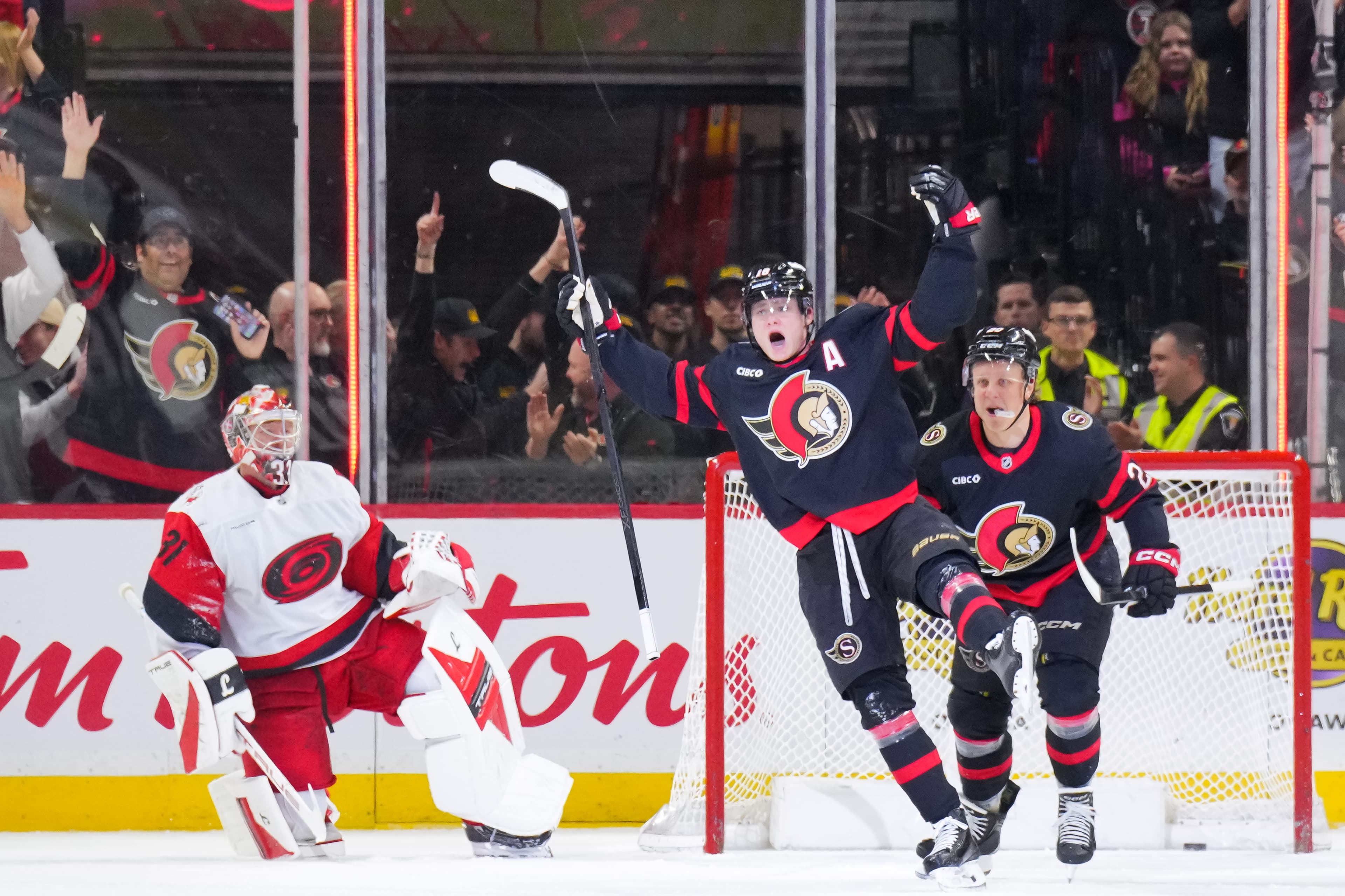 Hurricanes drop back-to-back to desperate Senators 6-3.
