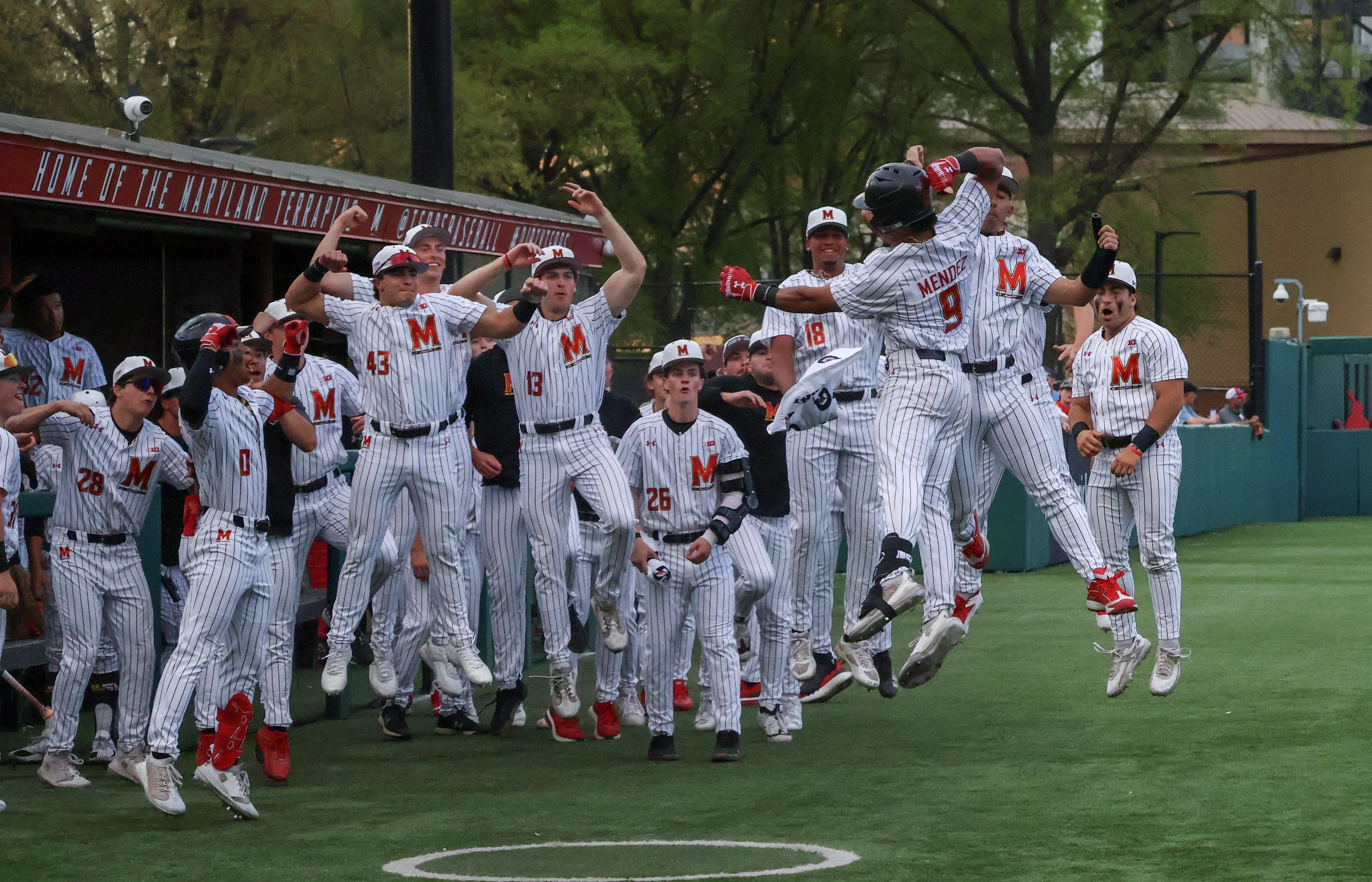 Maryland baseball scores season-high in runs with emphatic, 23-11 victory over Towson in 8 innings