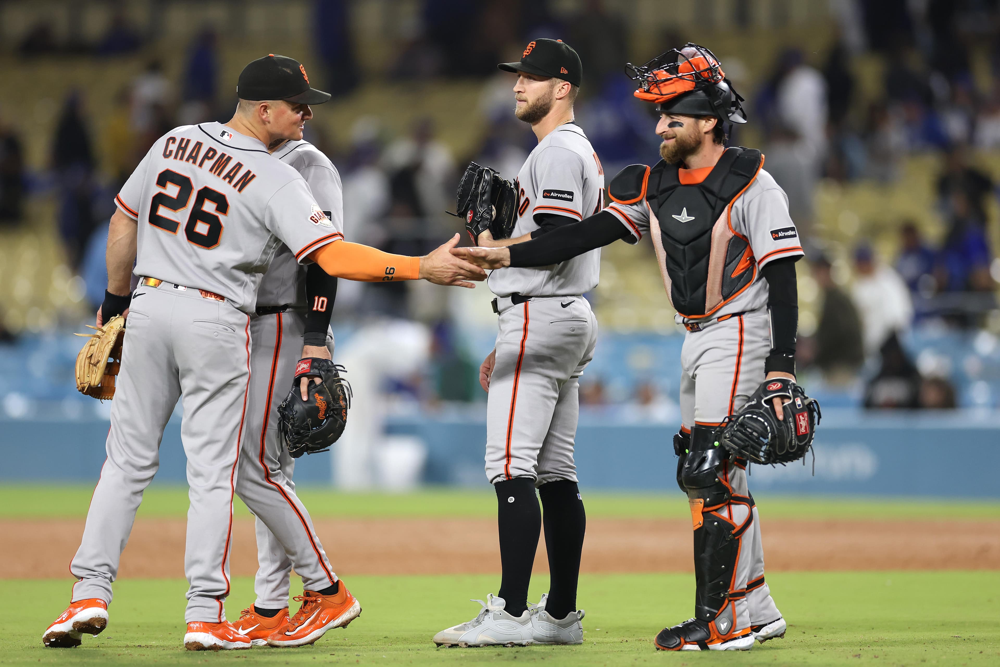 Eric Haase ruins Ice Cube Night in Giants’ 6-2 win over Dodgers