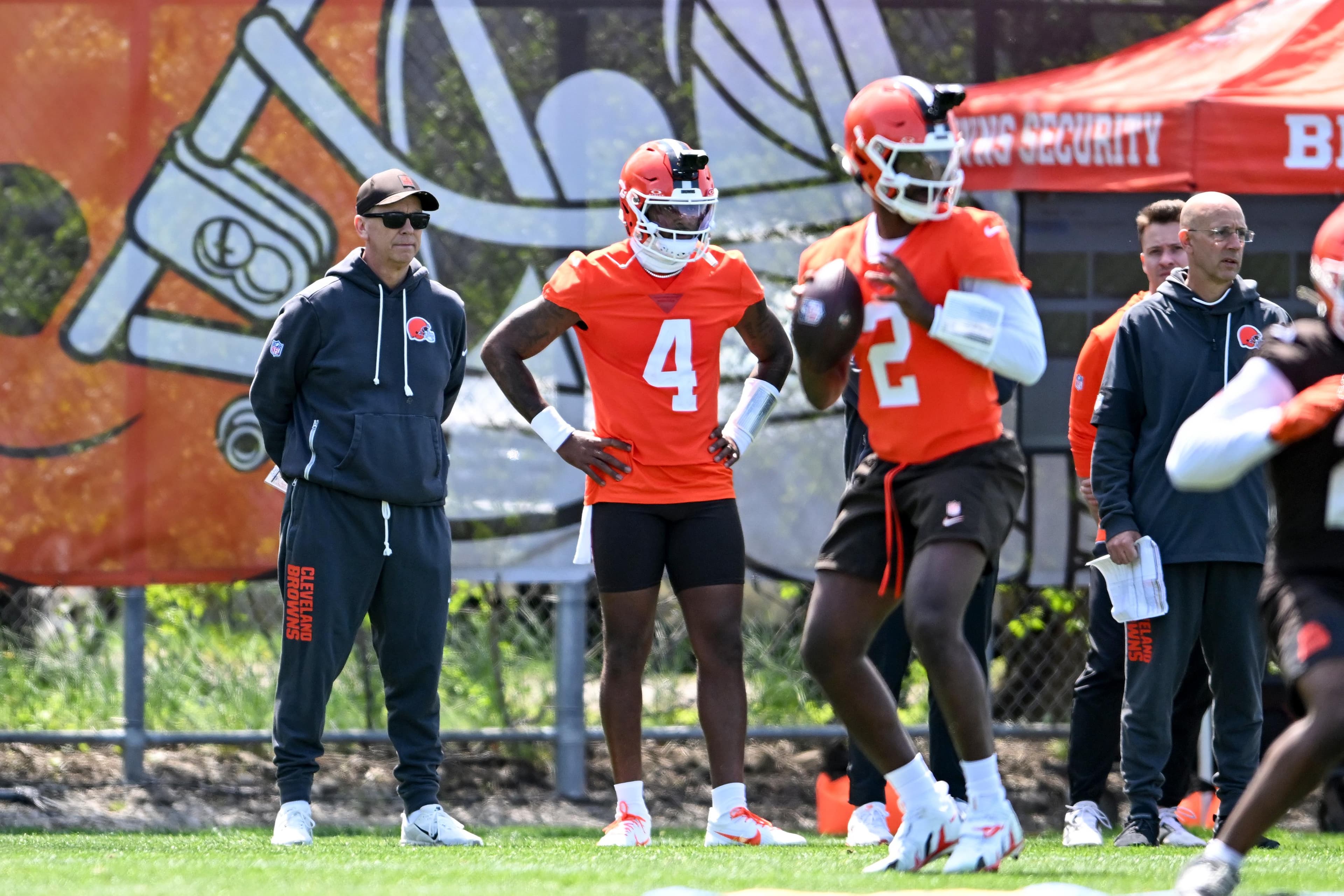 Cleveland Browns HC Todd Monken talks QBs after Day 2 of OTAs