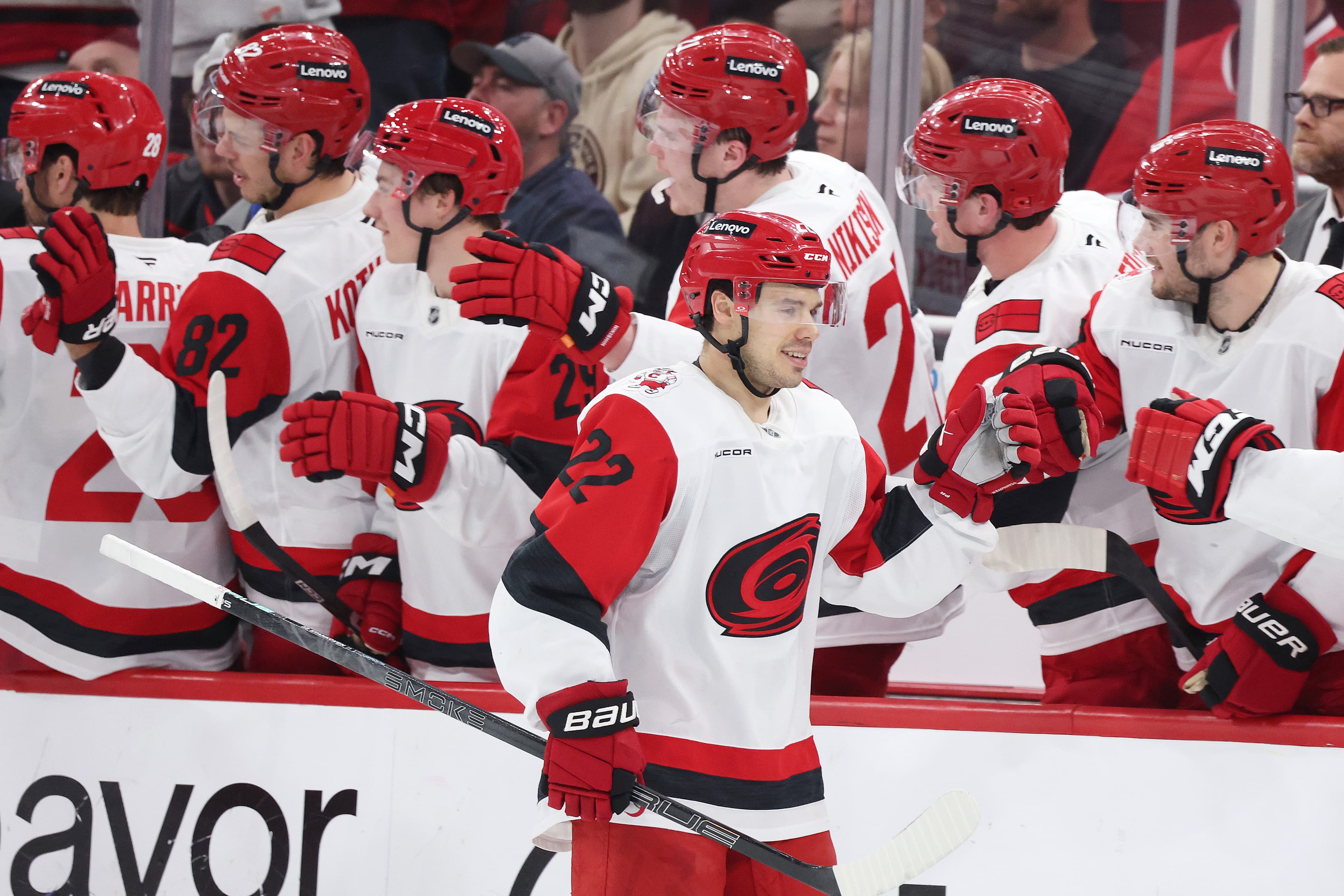 Carolina Hurricanes defeat Chicago Blackhawks, 7-2, without top liners