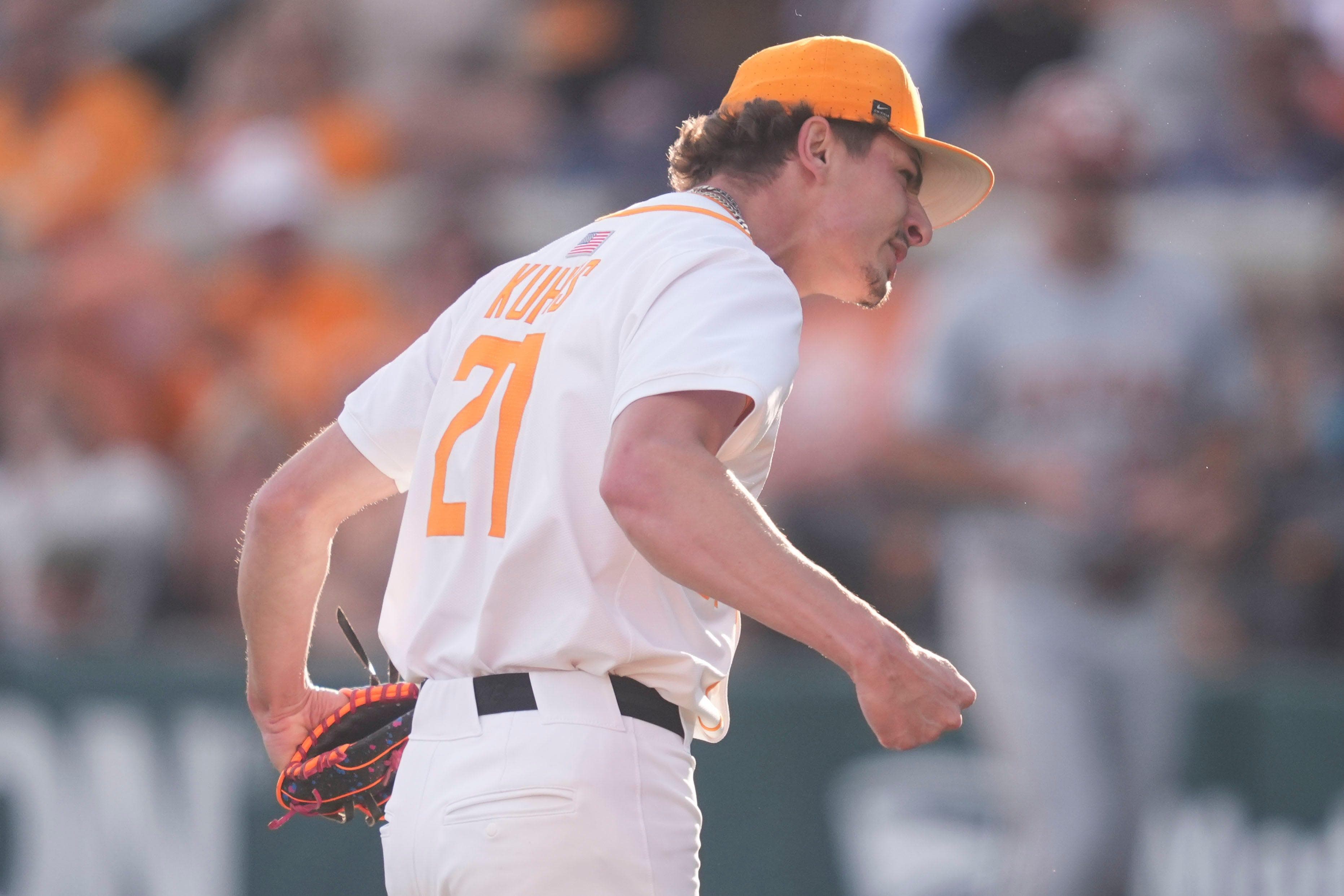 Tegan Kuhns dazzles as Tennessee takes opener over Texas 5-1