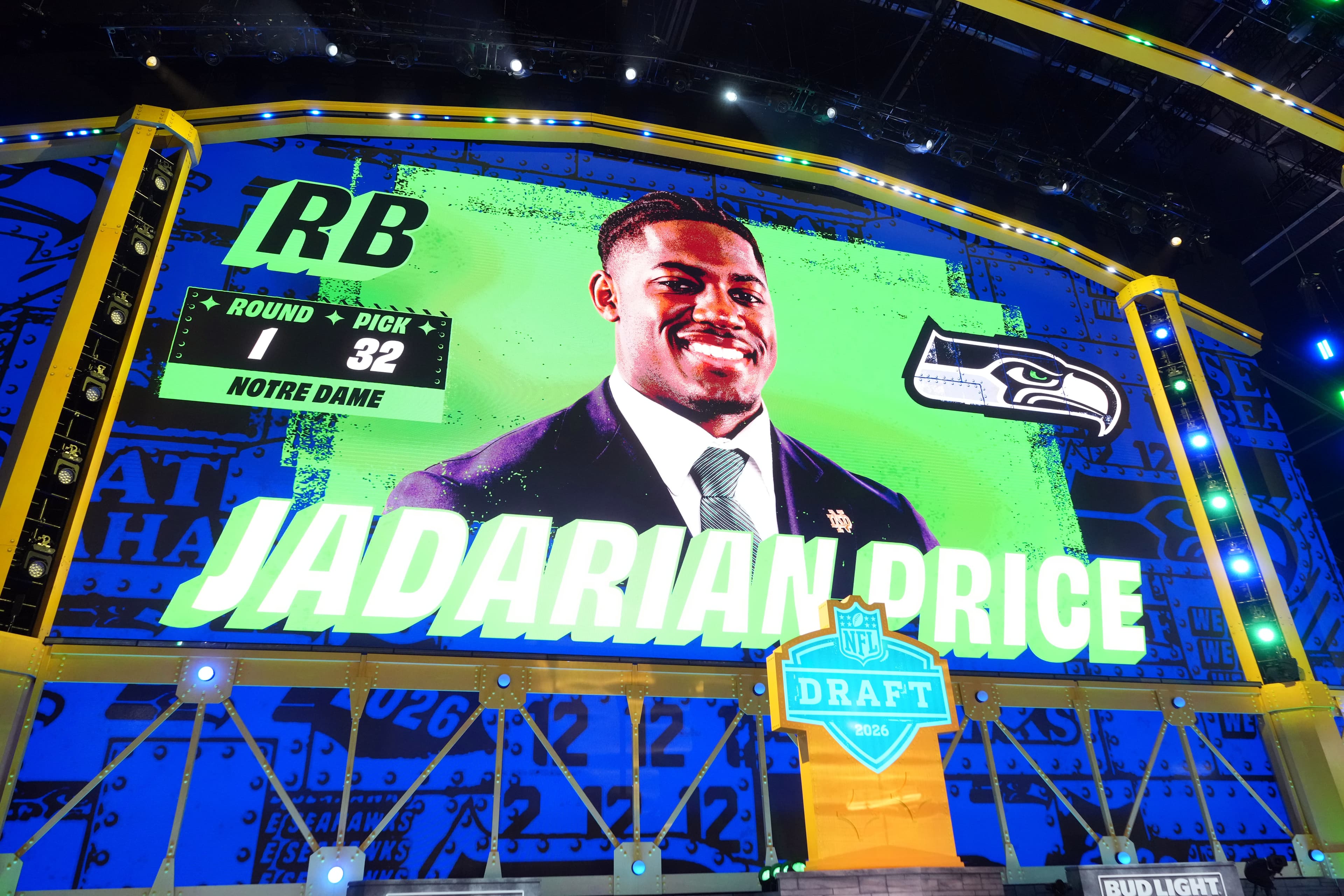 How the Seahawks’ Jadarian Price pick is unprecedented in NFL Draft history
