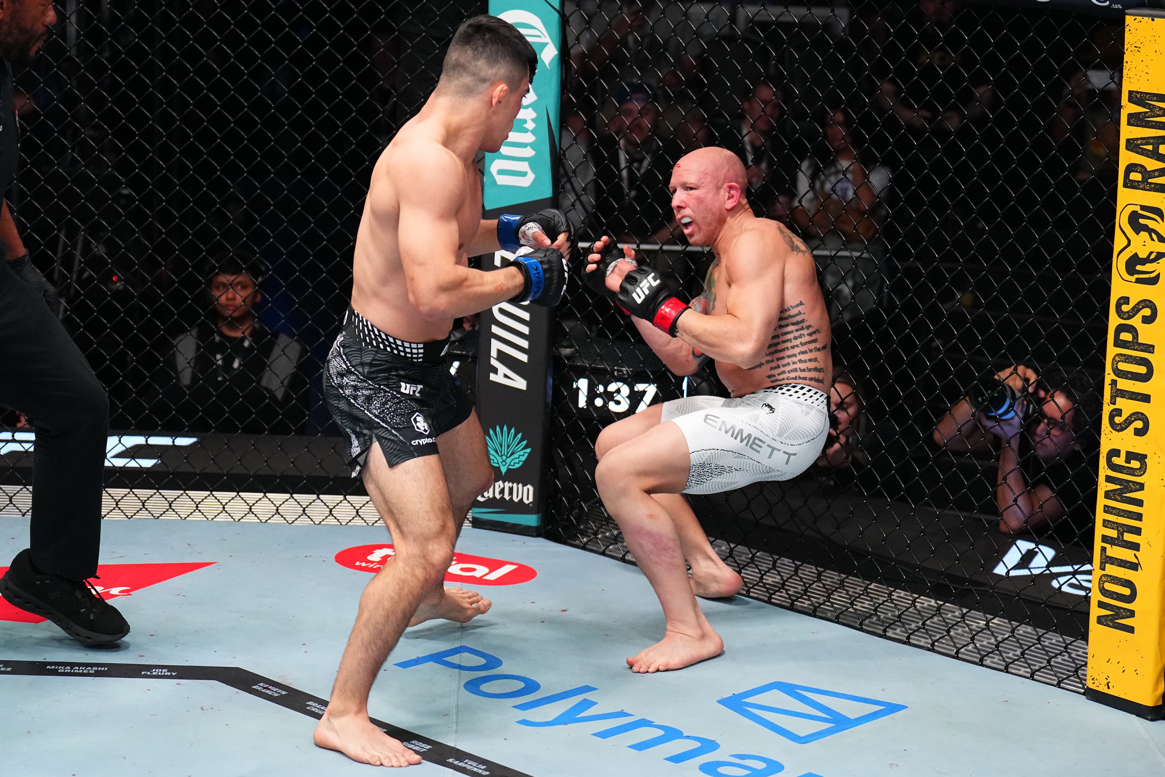 Vallejo Puts Emmett Away in Shocking 114-0 Showdown at Vegas MMA Event!