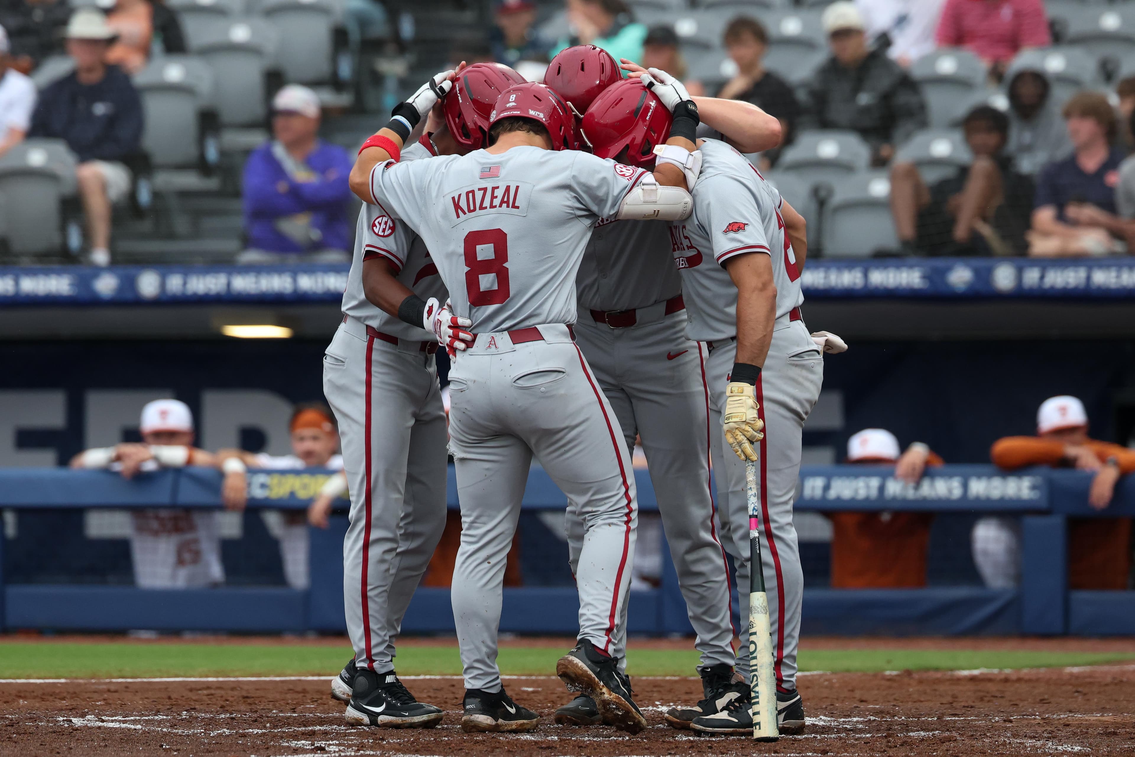 No. 12 Arkansas blasts No. 5 Texas, 8-1, in the SEC Tournament