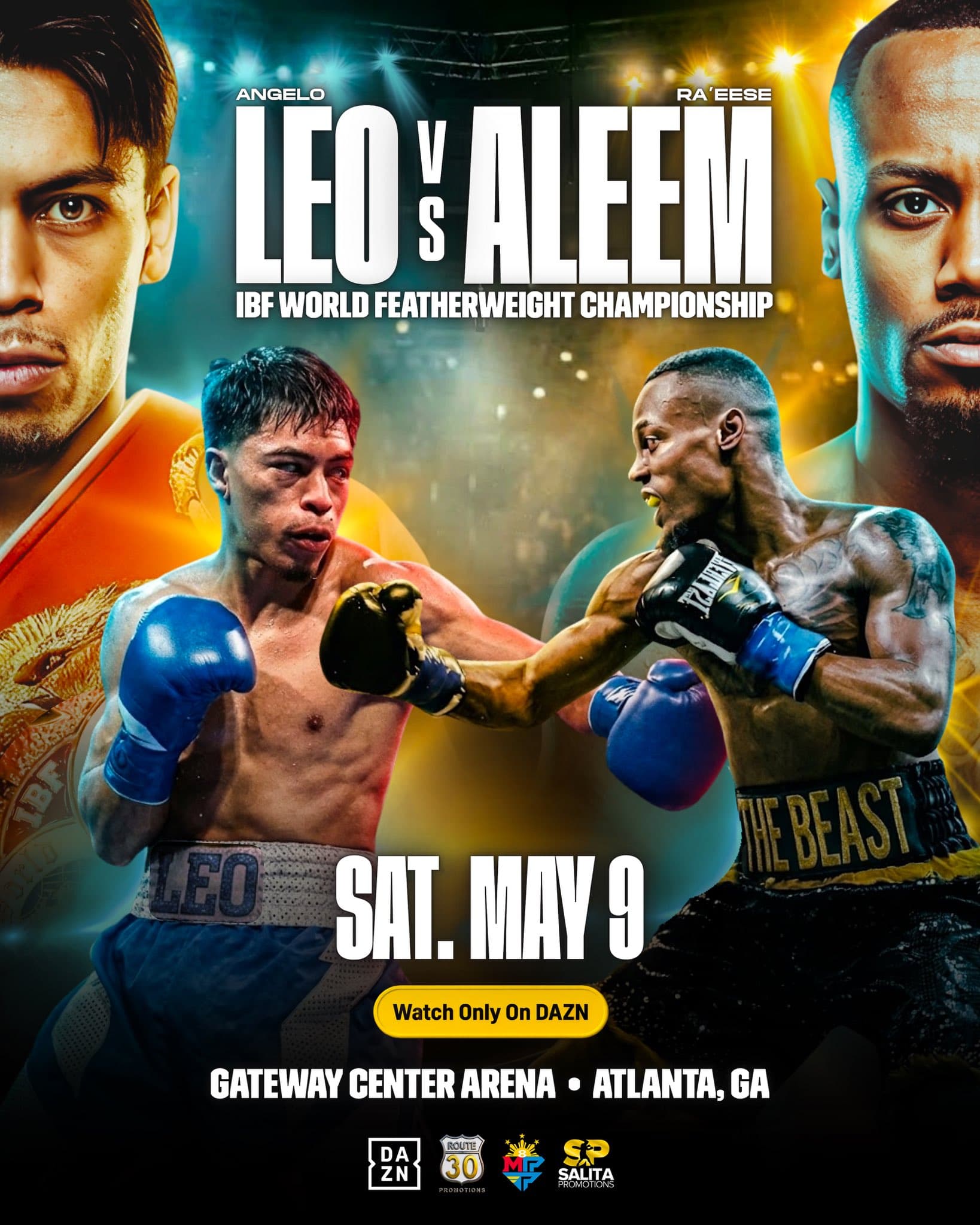 Angelo Leo vs Ra’eese Aleem official for May 9th on DAZN