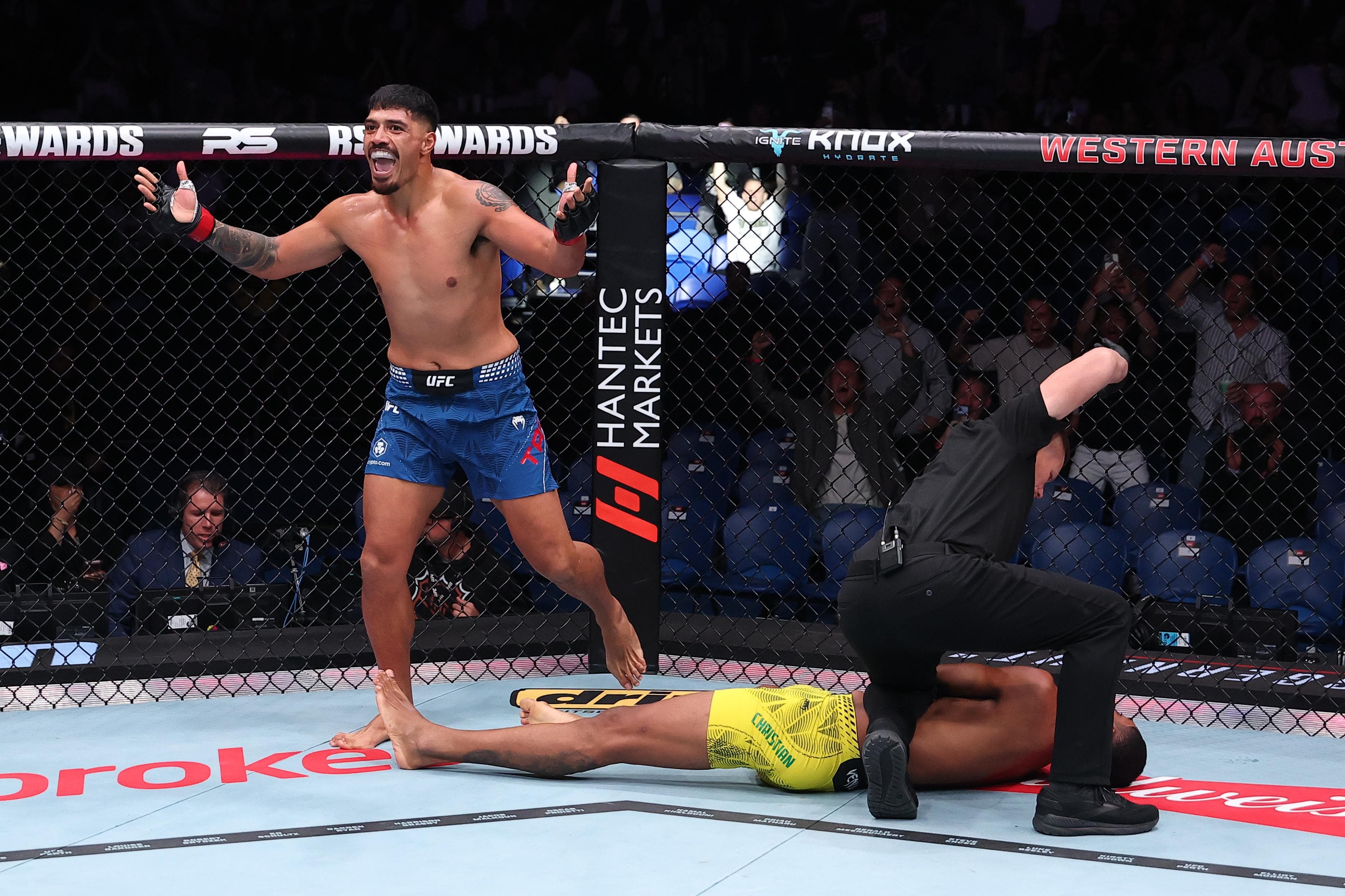 UFC Perth Highlights! Tafa Ends Christian With Vicious Elbow KO